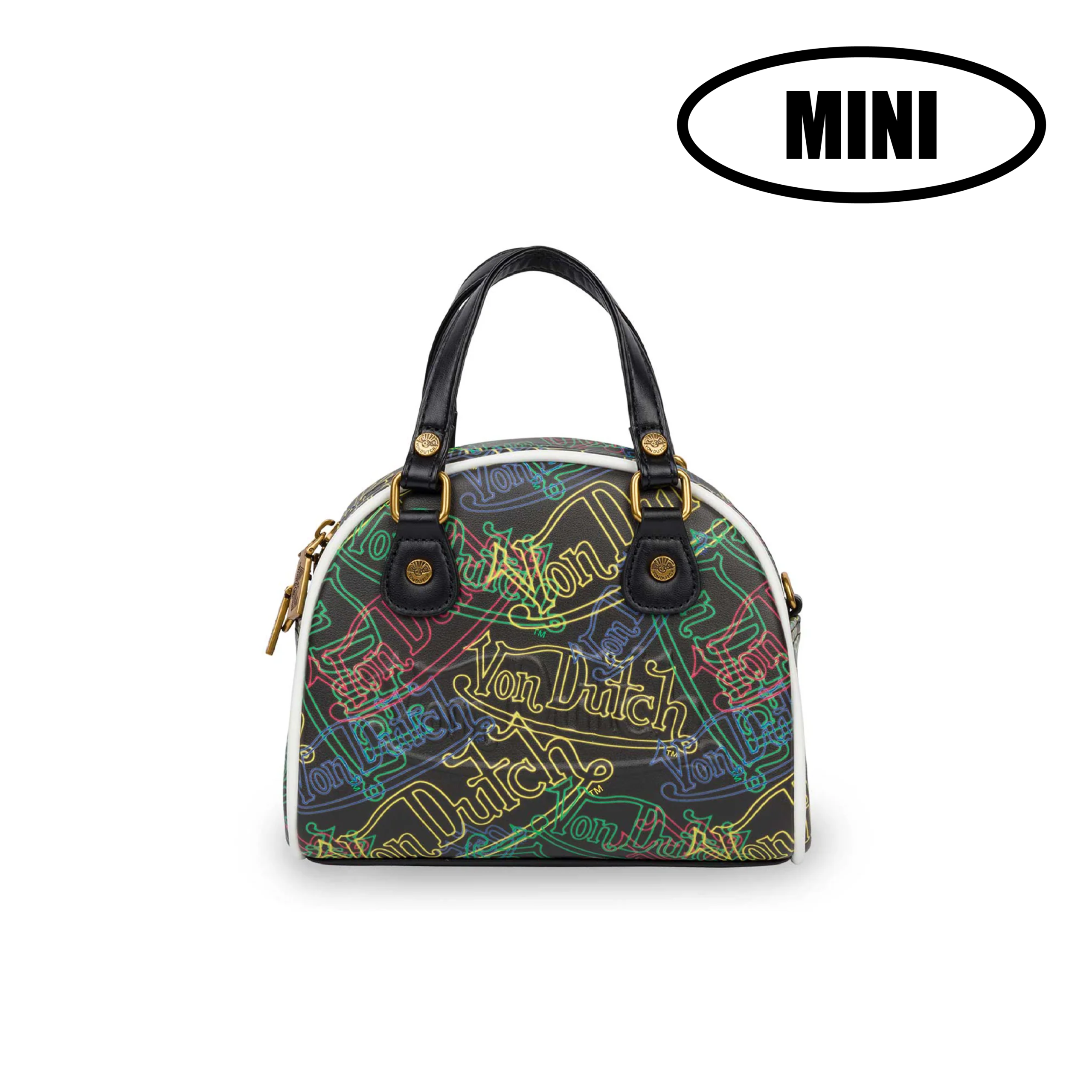 Von Dutch Mini Bowling Bag - Neon Multi-Logo