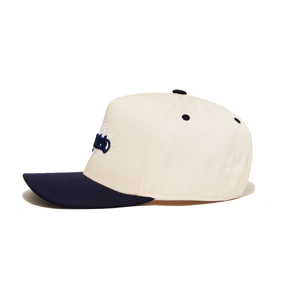 Von Dutch Cream & Blue Chopper Snapback Hat - Image 2