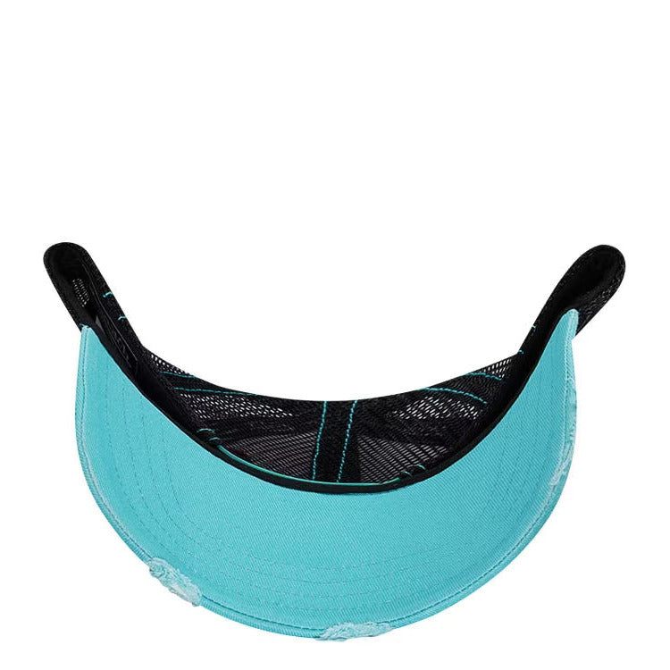 Von Dutch Blue & Pink Classic Distressed Trucker Hat - Image 5