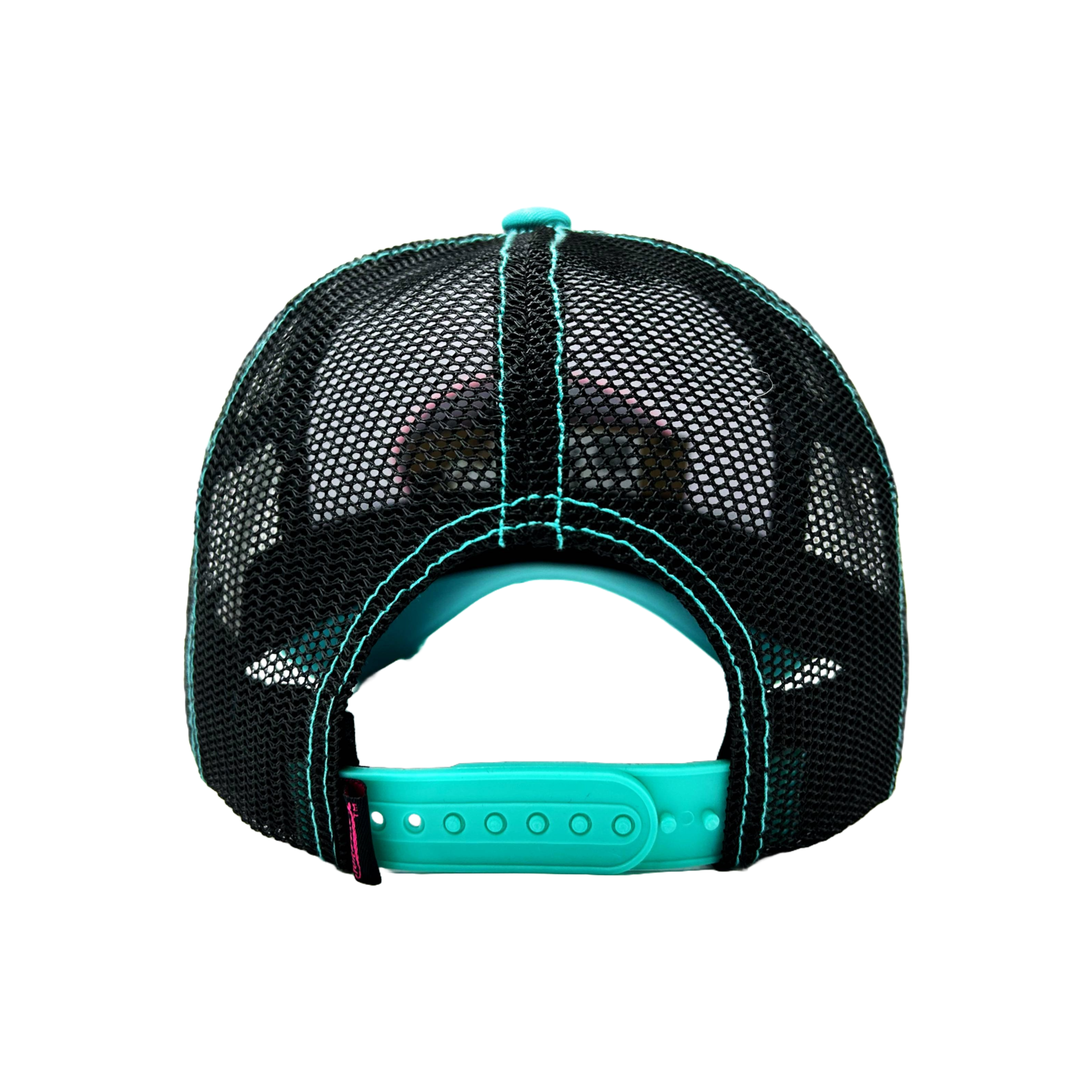 Von Dutch Blue & Pink Classic Distressed Trucker Hat - Image 4