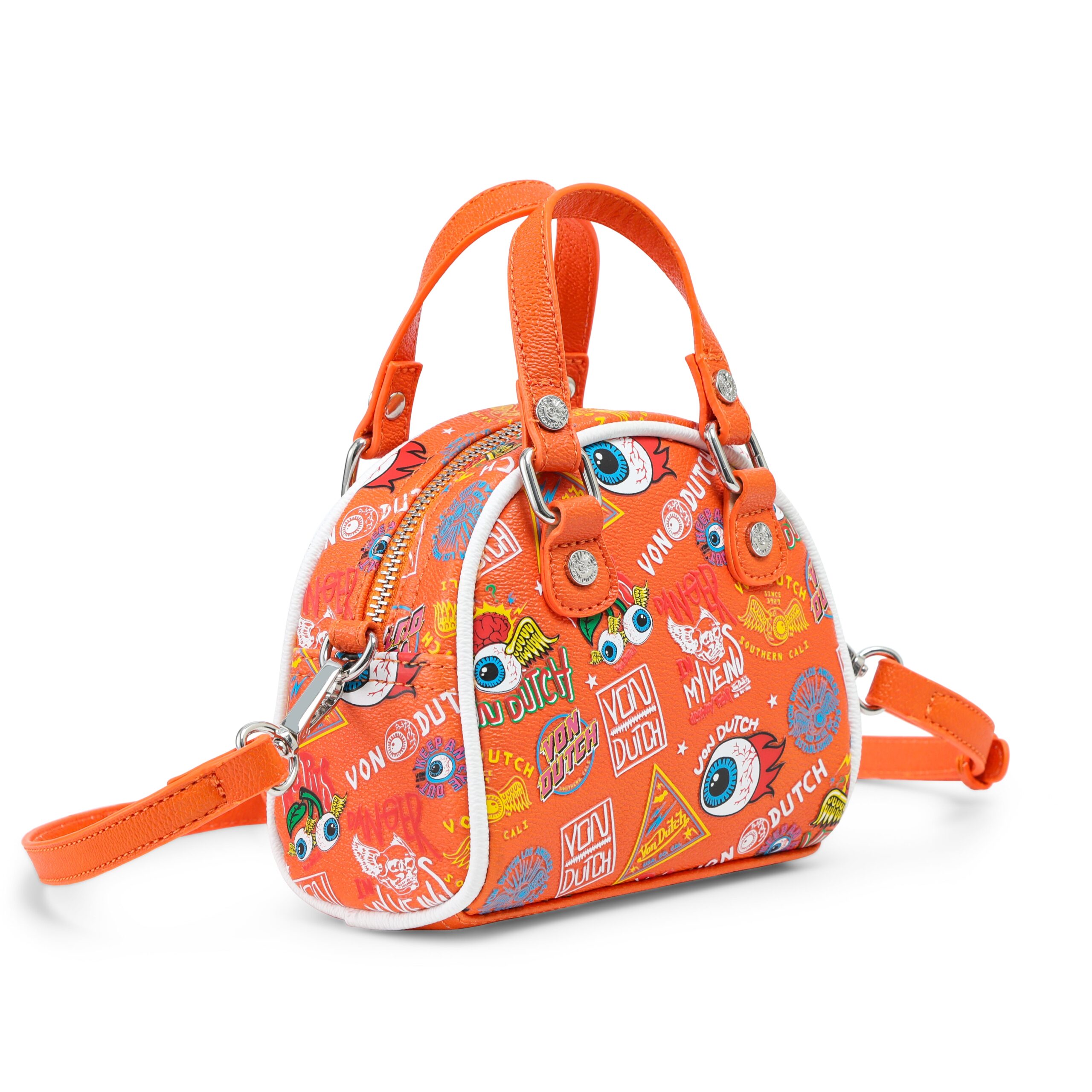 Von Dutch Mini Bowling Bag - Orange Jax - Image 6