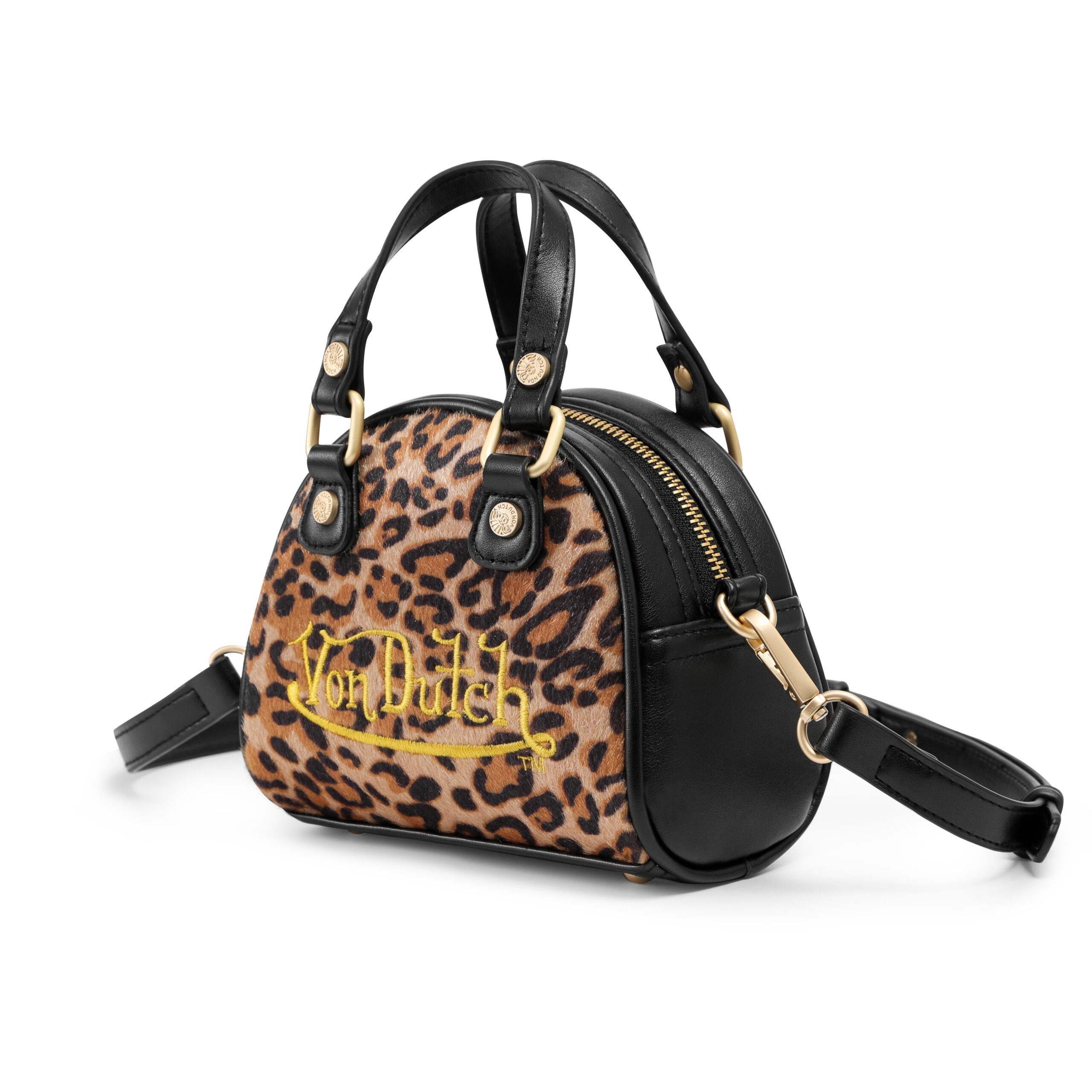 Von Dutch Mini Bowling Bag - Classic Leopard - Image 2