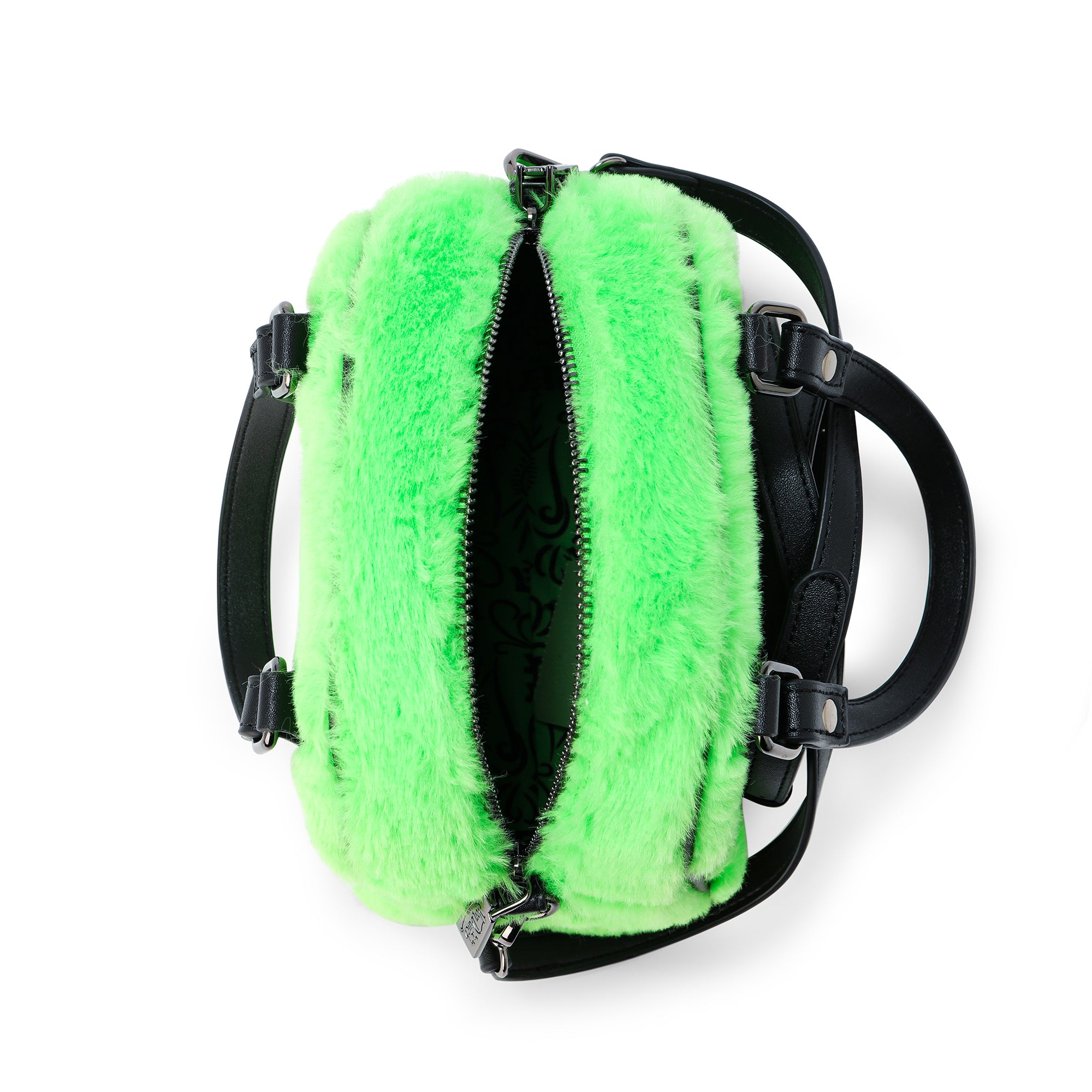 Von Dutch Lime Green Furry Bowling Bag - Image 5