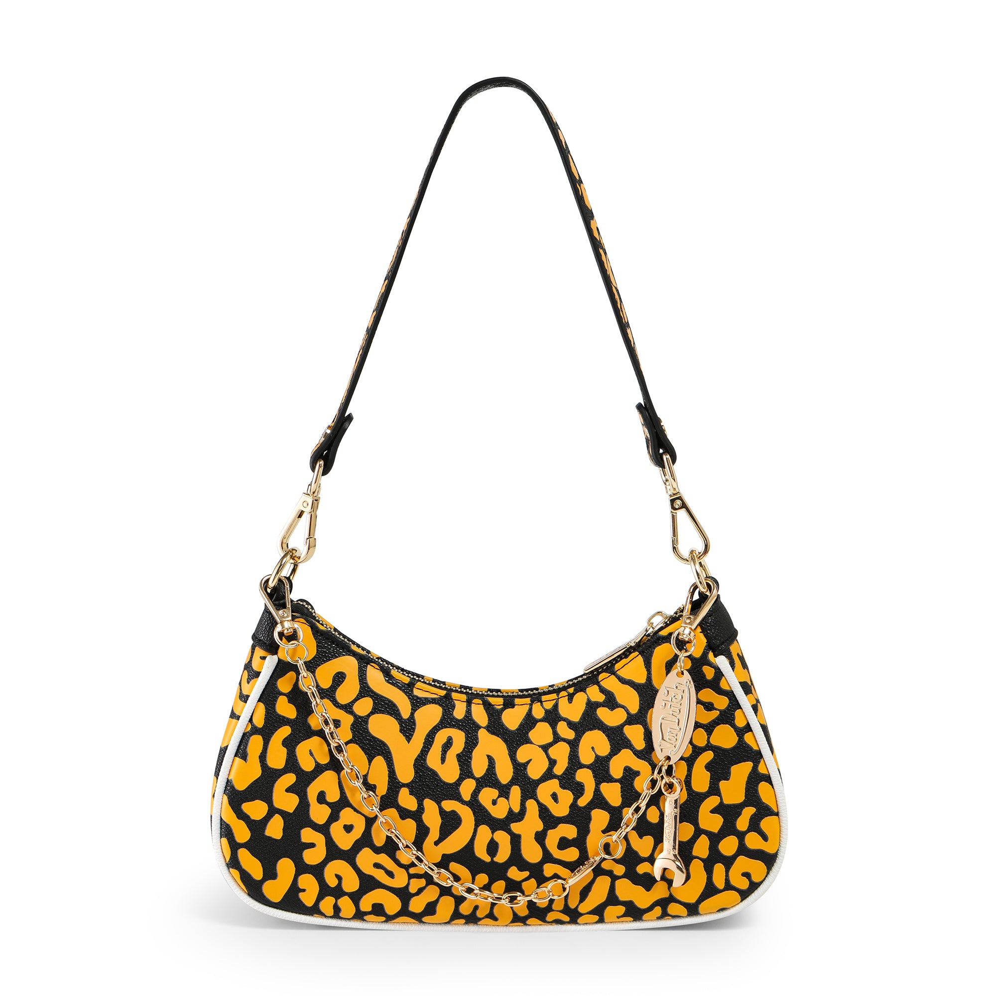Von Dutch Orange Cheetah Shoulder Bag - Image 2