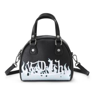 Von Dutch City of Angels Silver Blue Bowling Bag