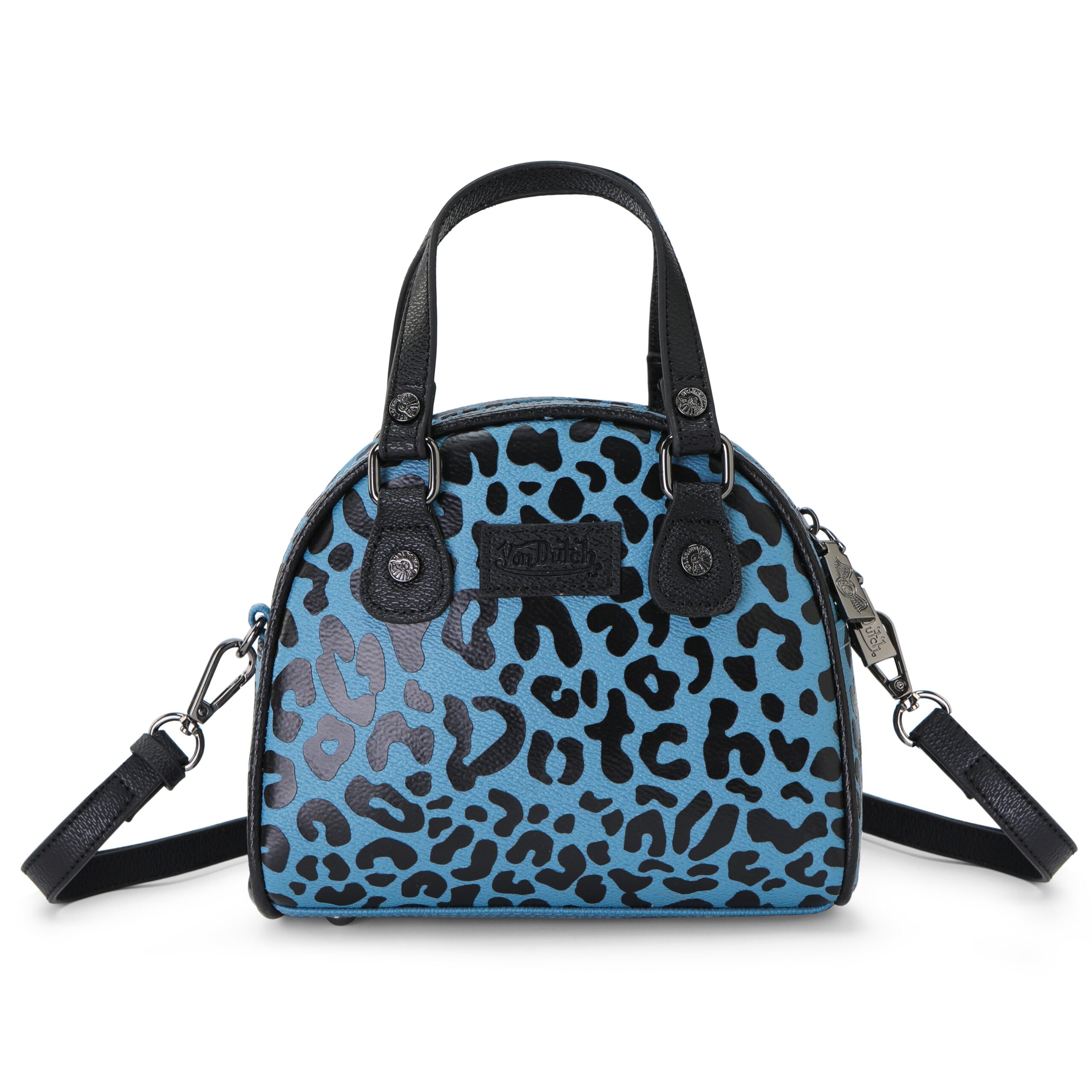 Von Dutch Cheetah Blueberry Bowling Bag - Image 4