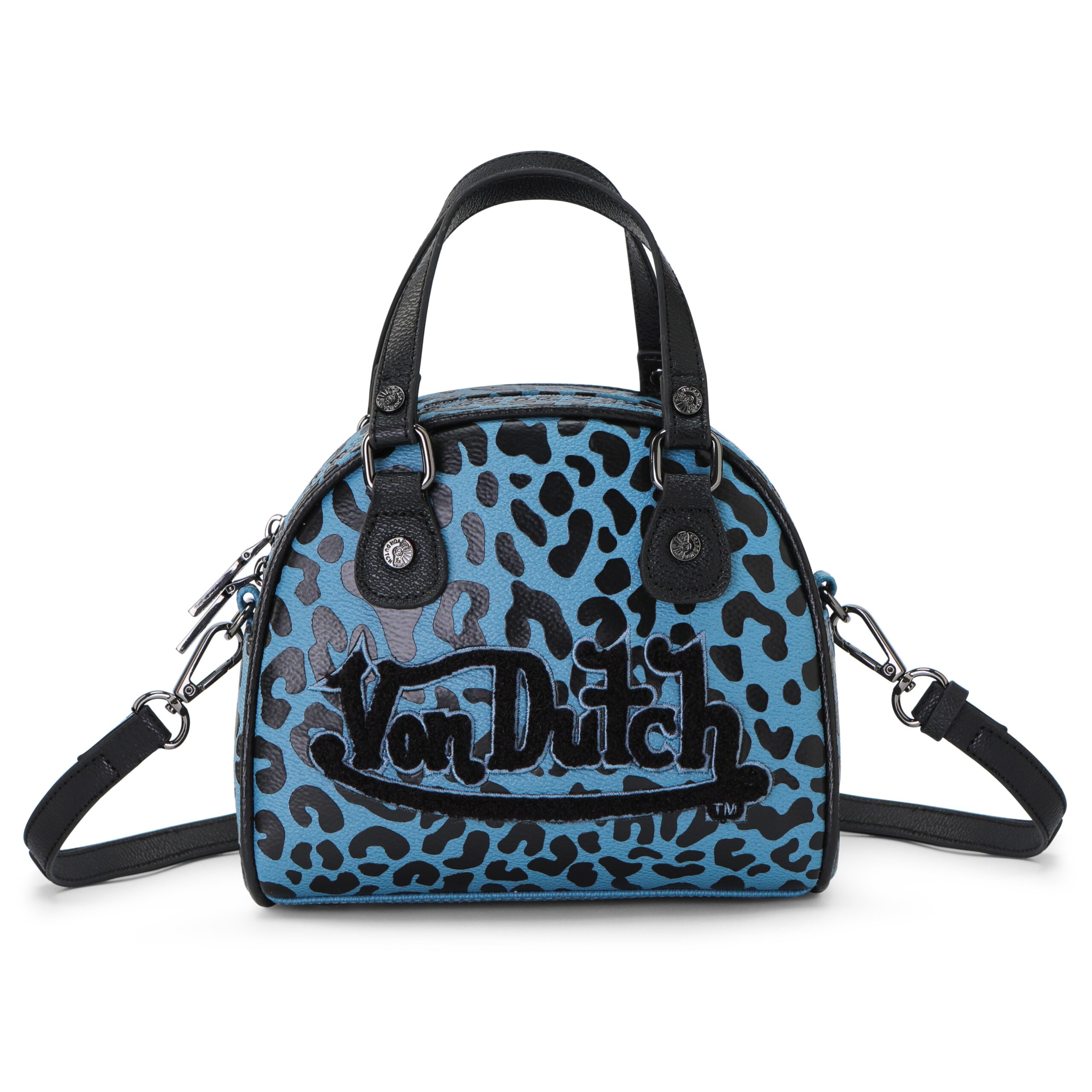 Von Dutch Cheetah Blueberry Bowling Bag