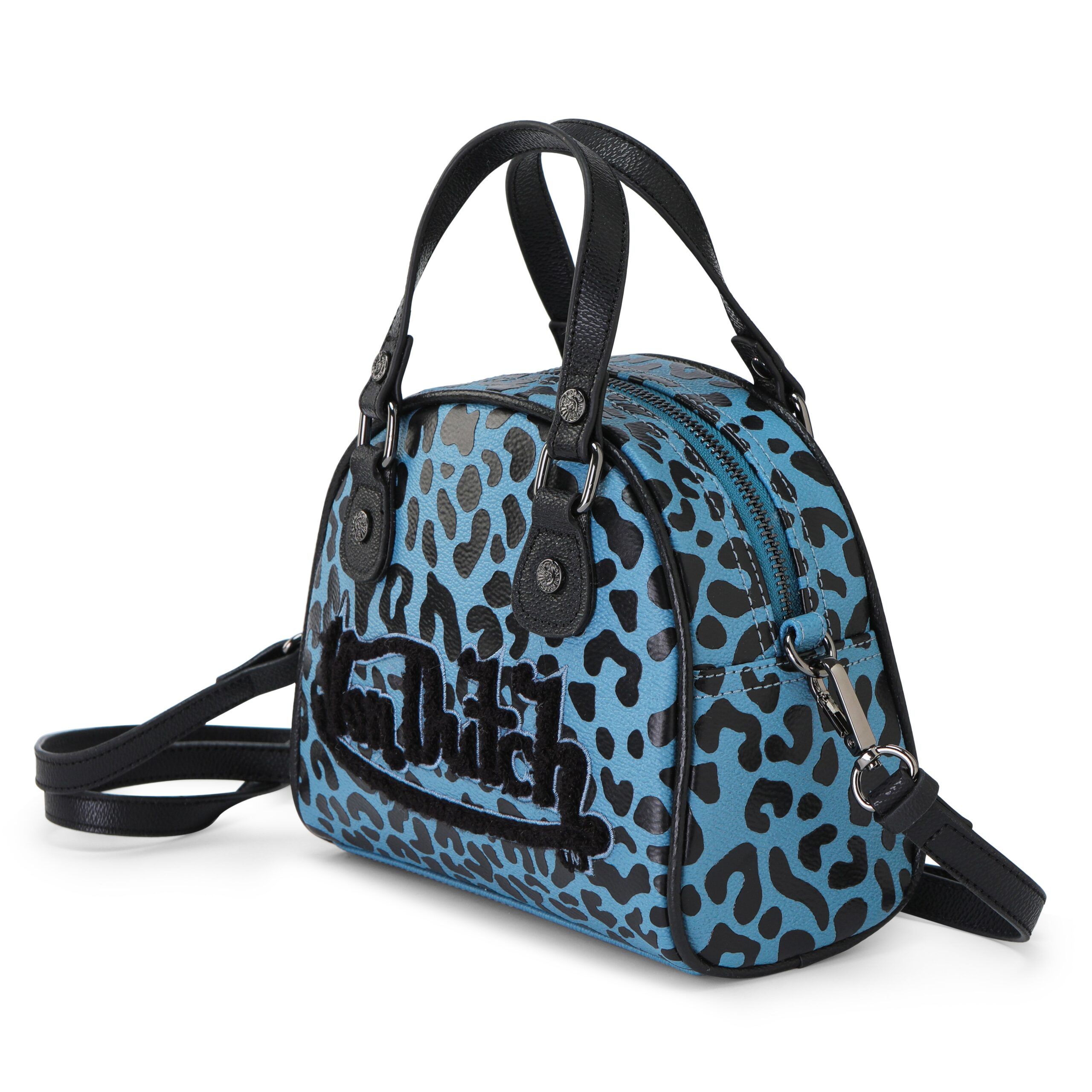 Von Dutch Cheetah Blueberry Bowling Bag - Image 2