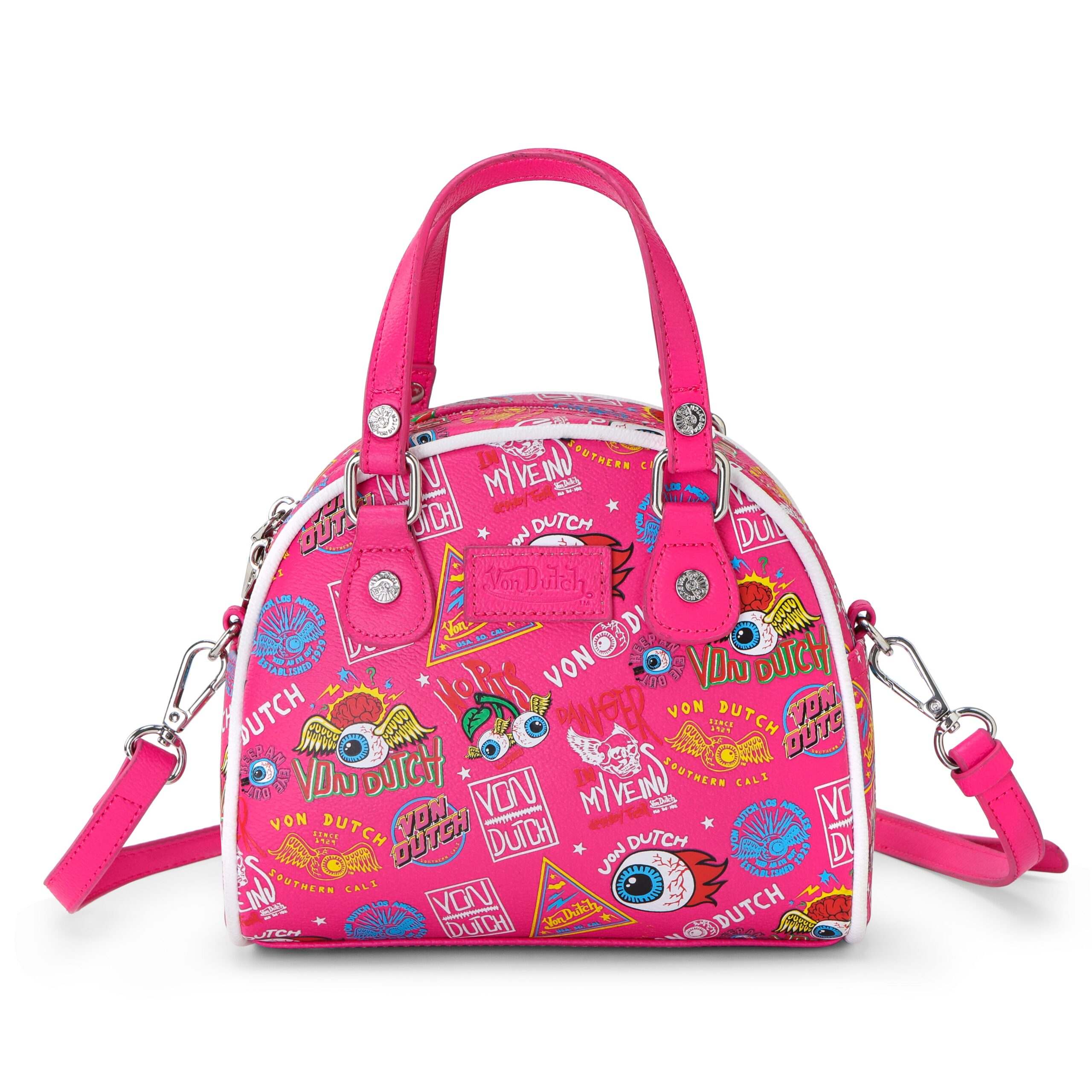 Von Dutch Hot Pink Jax Bowling Bag - Image 4