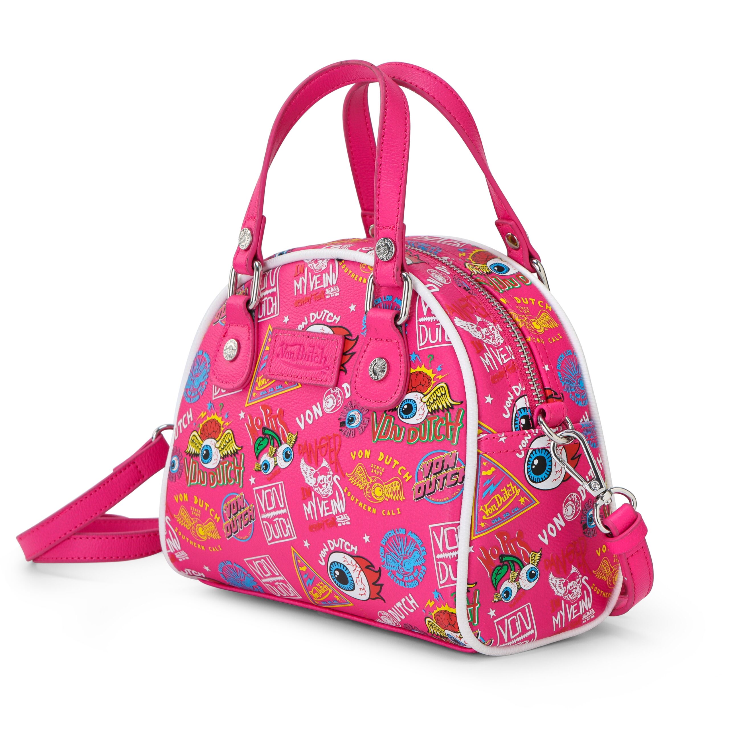 Von Dutch Hot Pink Jax Bowling Bag - Image 2