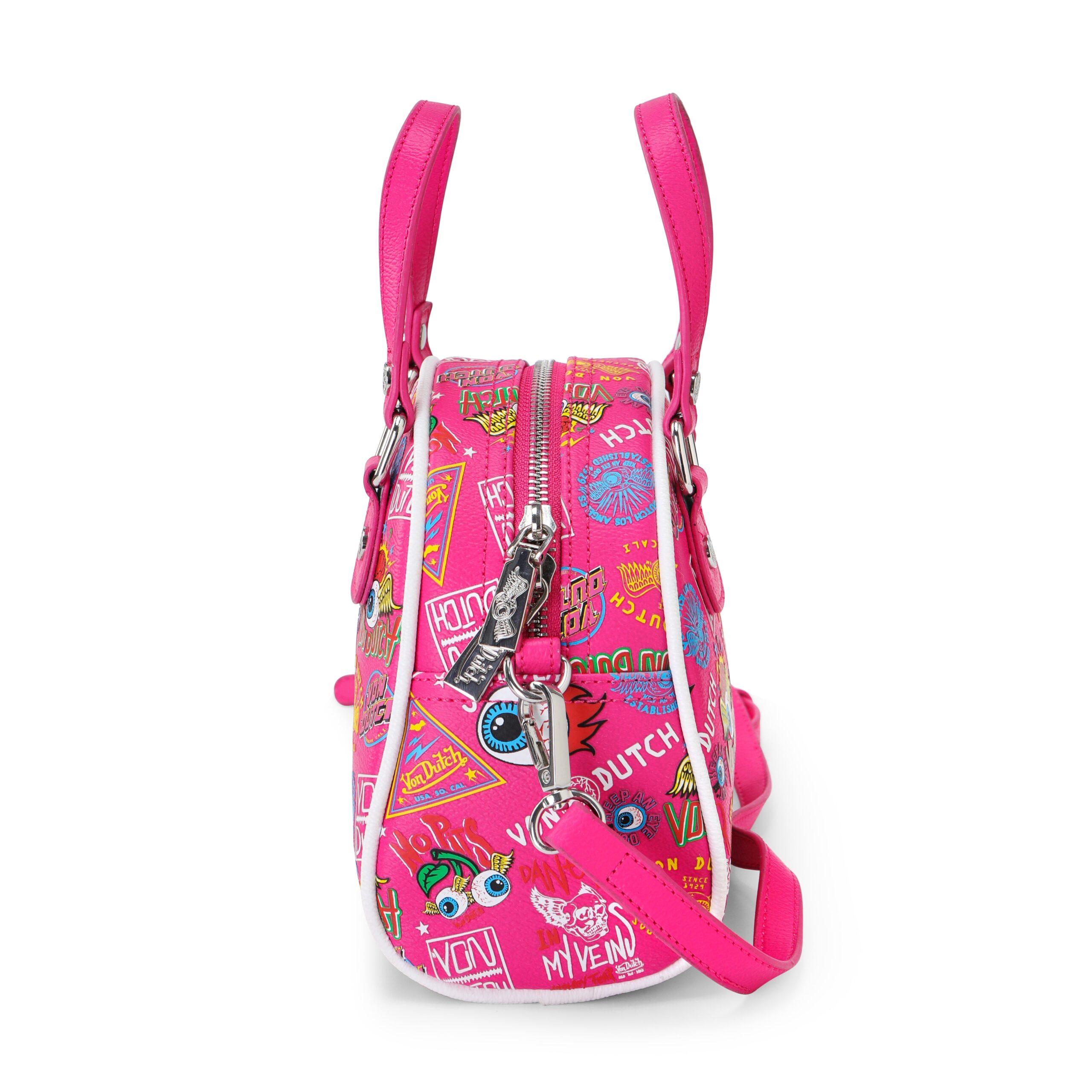 Von Dutch Hot Pink Jax Bowling Bag - Image 3