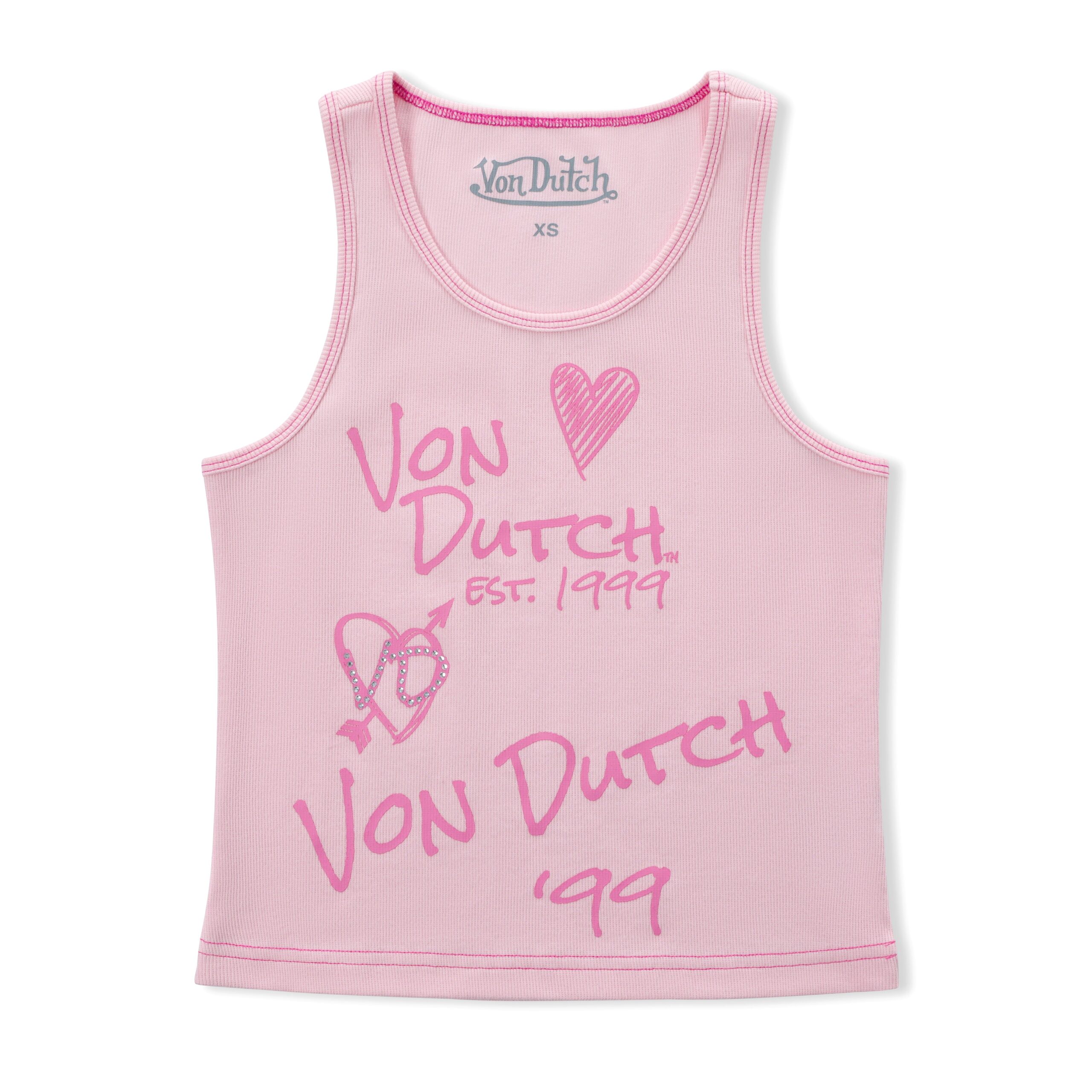 Von Dutch Doodle Tank - Pink - Image 2