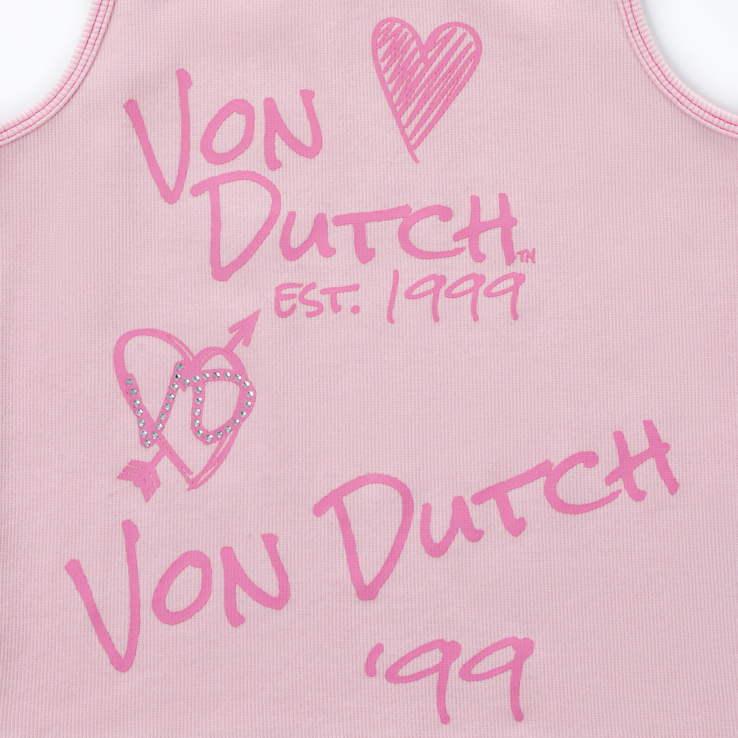 Von Dutch Doodle Tank - Pink - Image 4