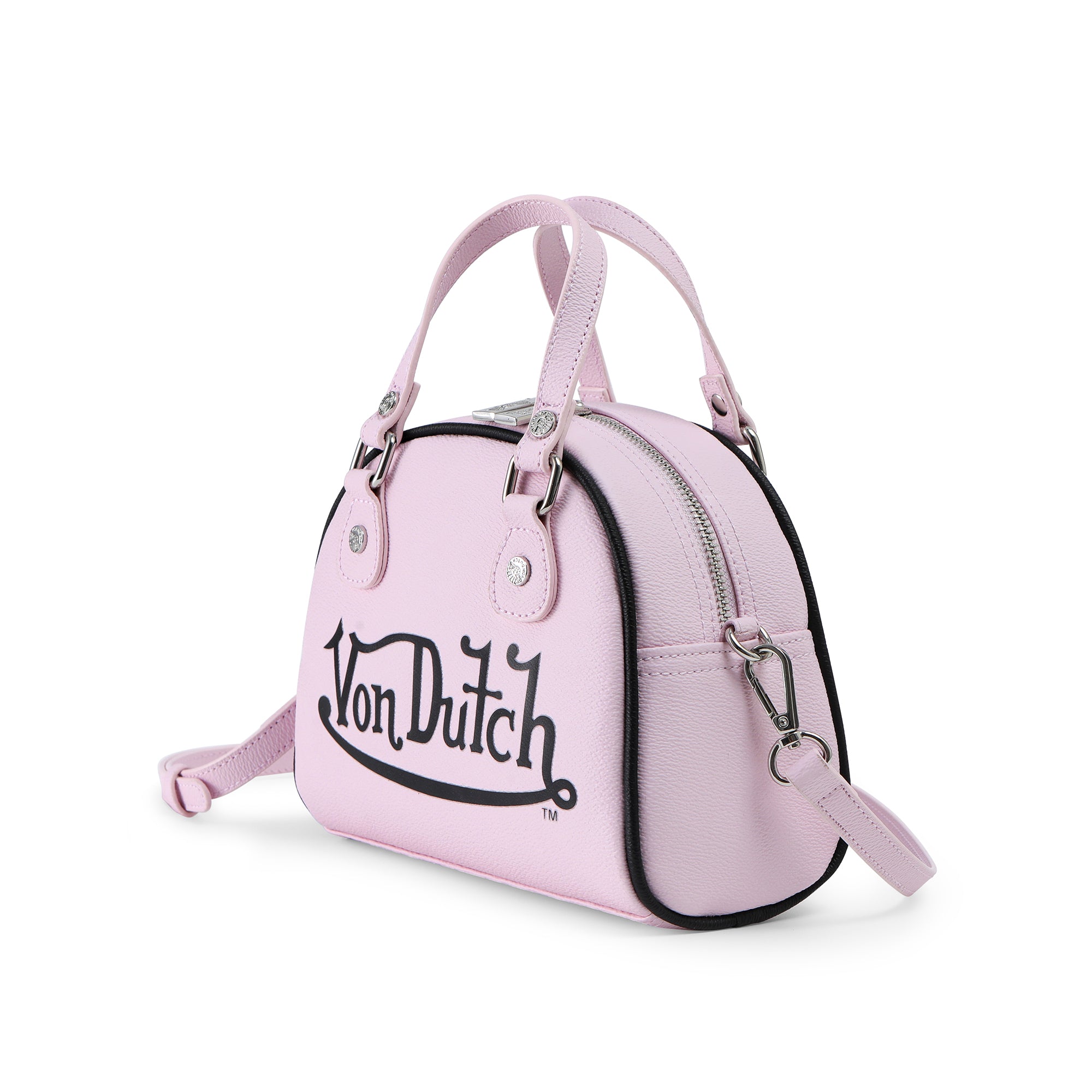 Von Dutch Pink & Black Two-Tone Bowling Bag - Image 2
