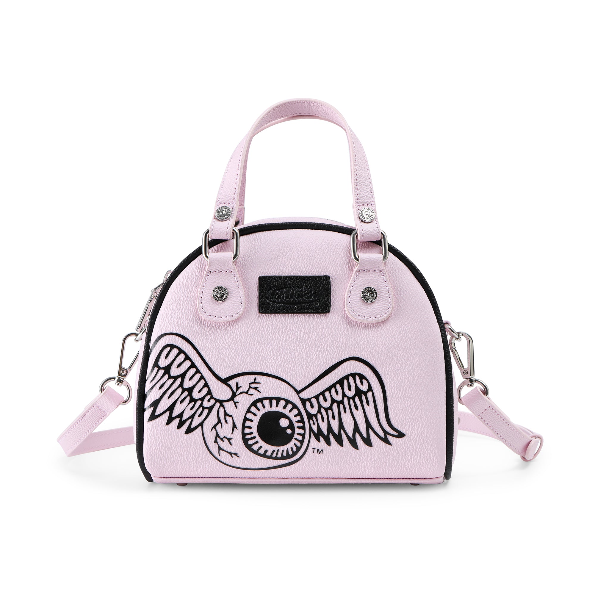 Von Dutch Pink & Black Two-Tone Bowling Bag - Image 3