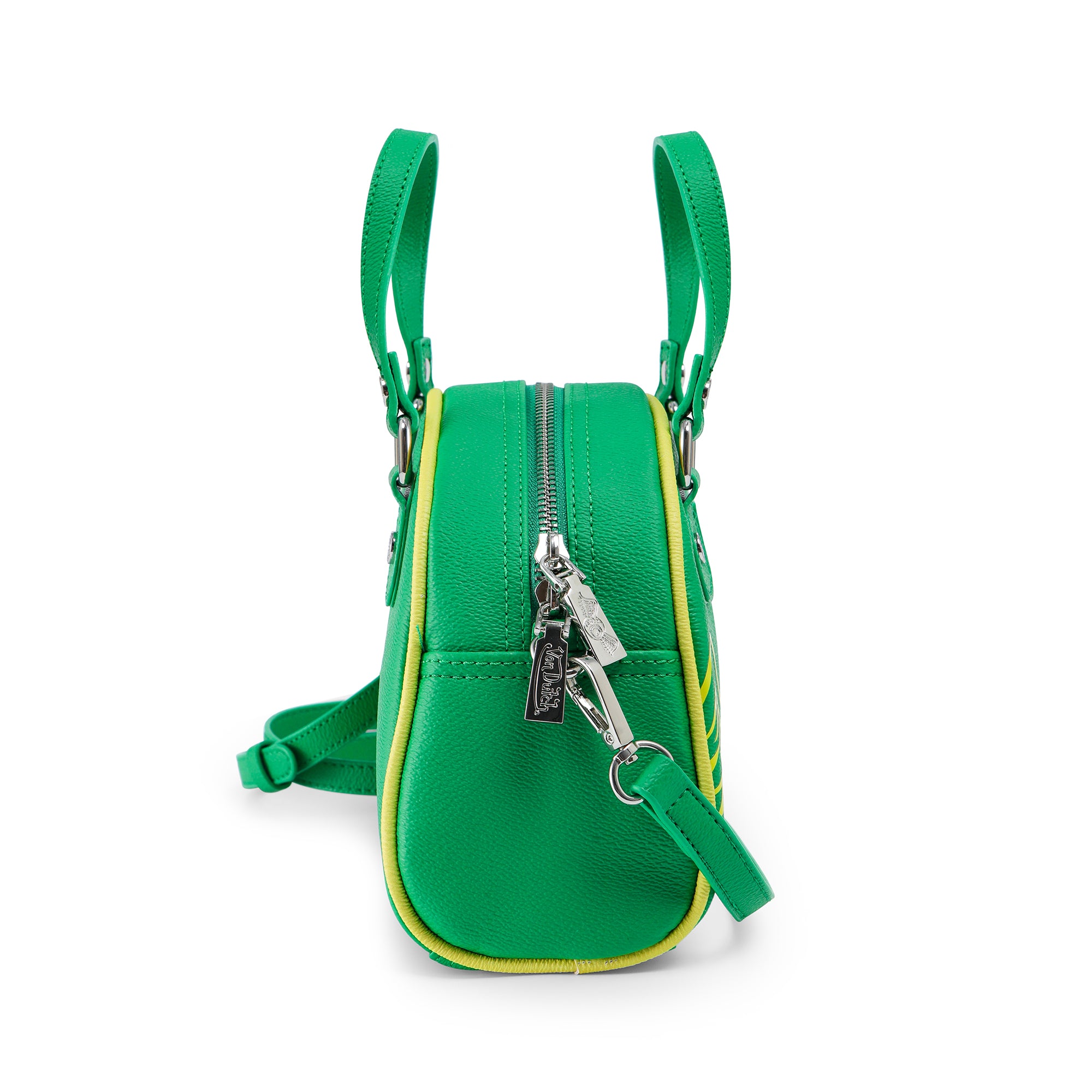 Von Dutch Green & Yellow Two-Tone Bowling Bag - Image 4