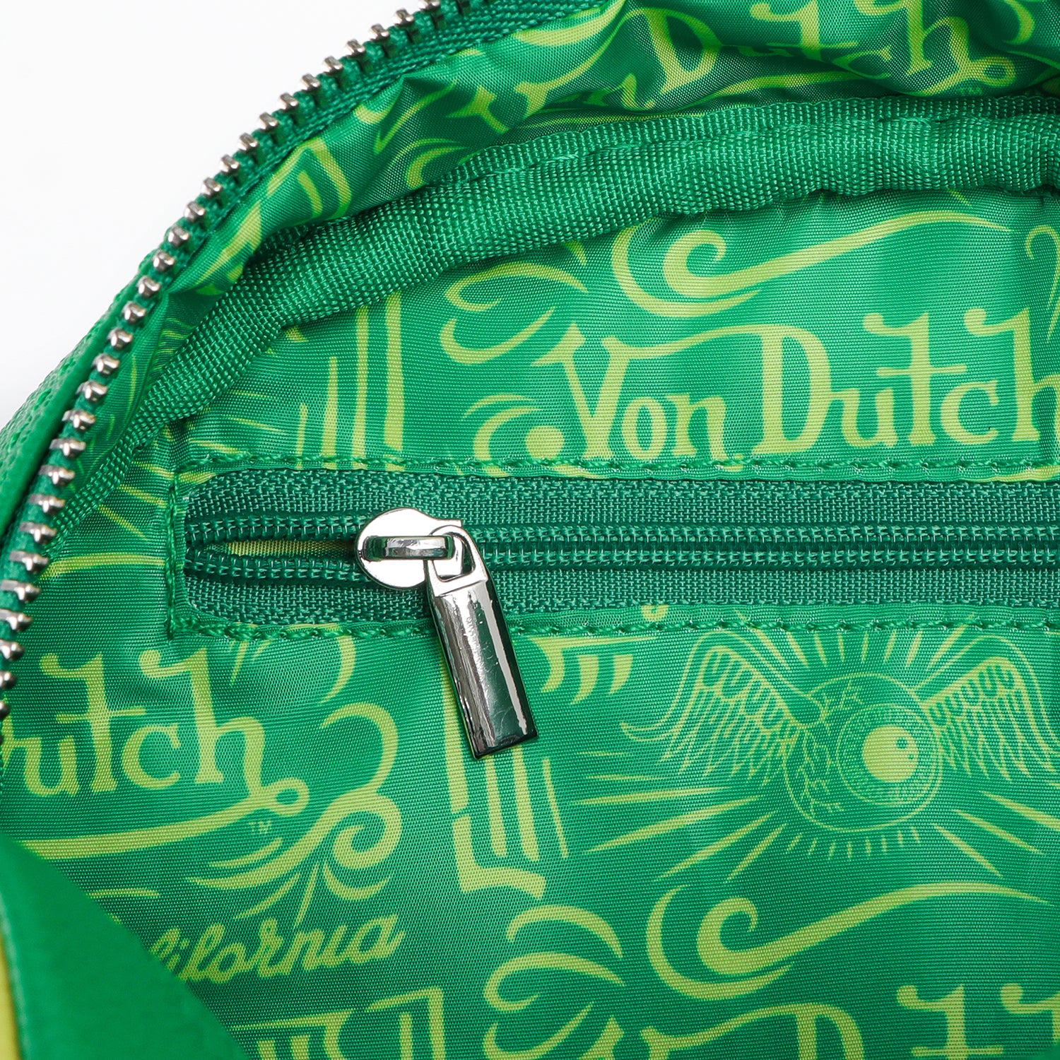Von Dutch Green & Yellow Two-Tone Bowling Bag - Image 6