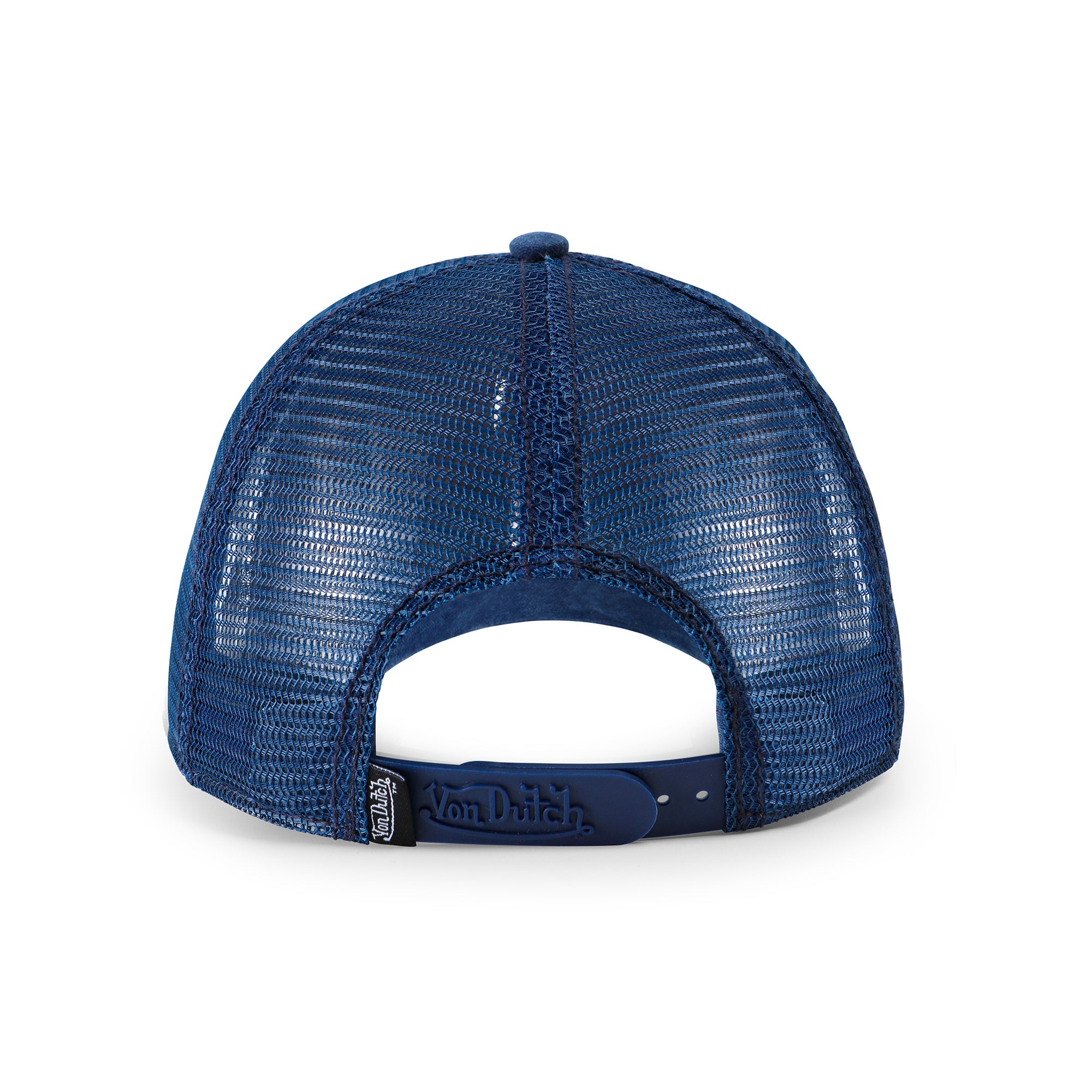 Von Dutch Distressed Denim Navy Trucker Hat - Image 4