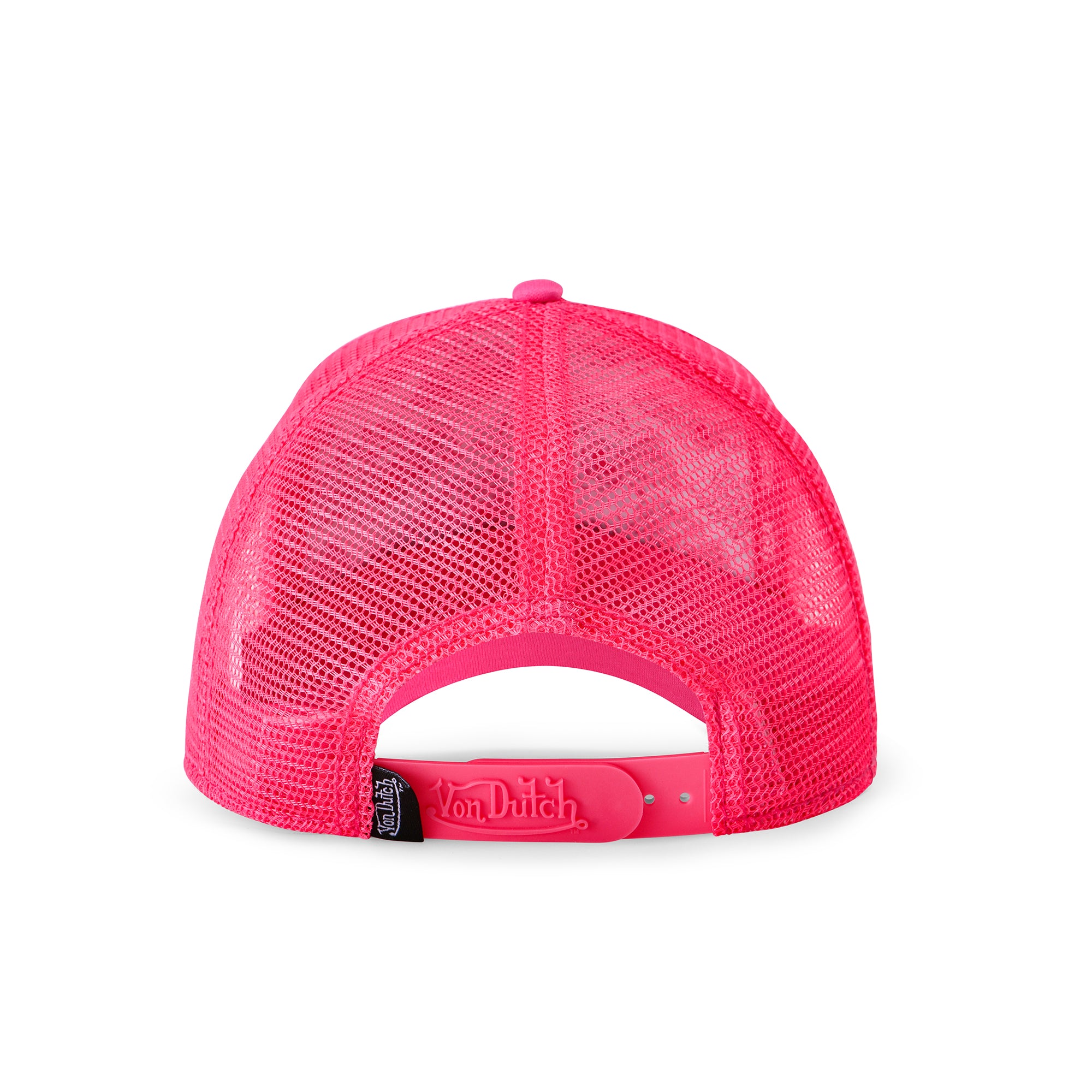 Von Dutch Hot Pink Flying Eyeball Wordmark Trucker Hat - Image 4