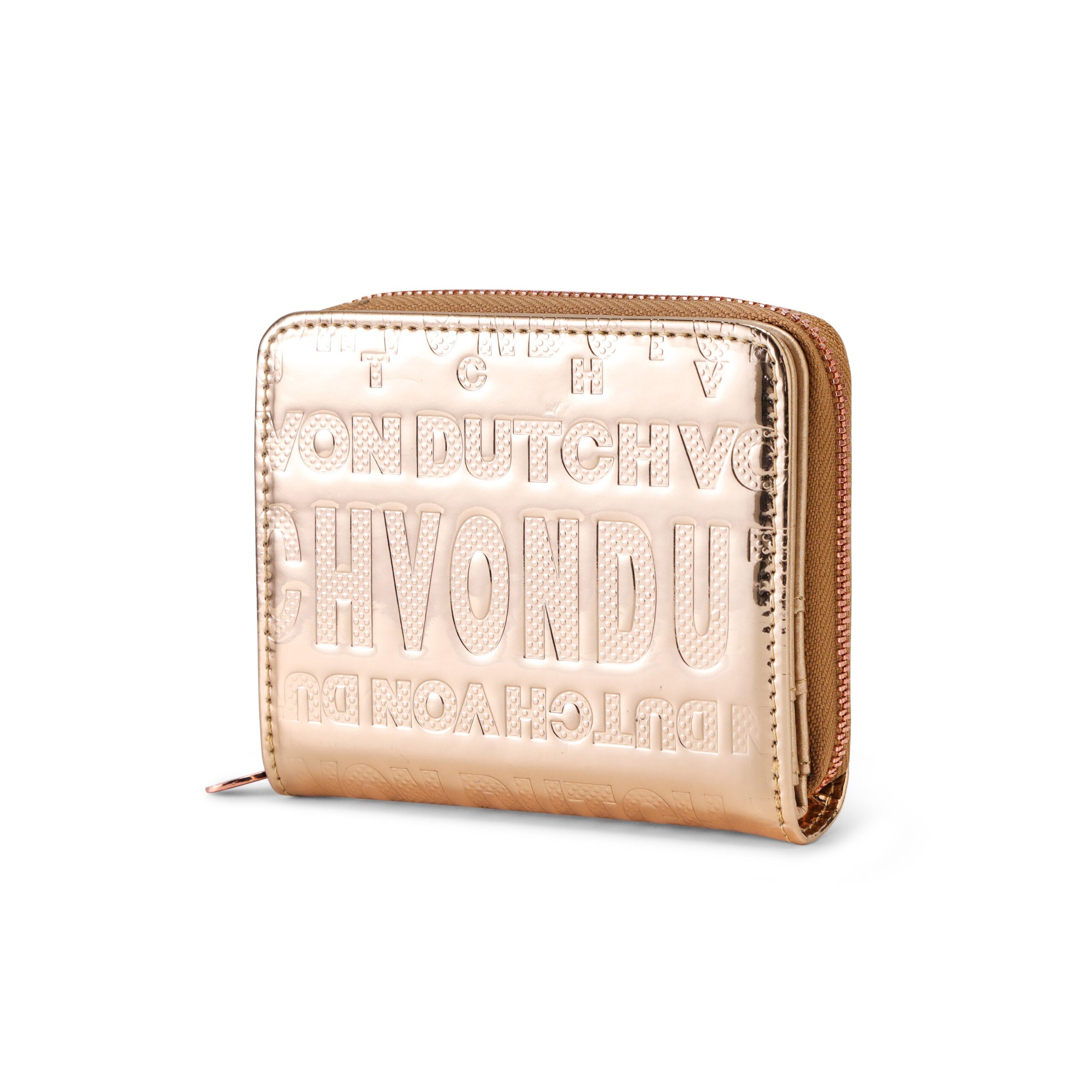 Rose Gold Reflective Logo Zip-Up Wallet - Image 3