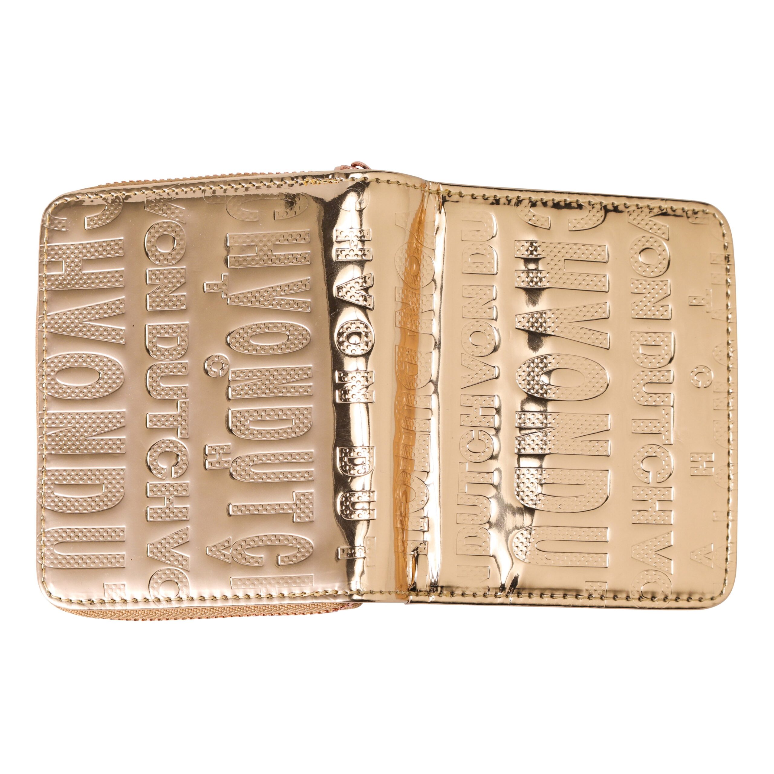 Rose Gold Reflective Logo Zip-Up Wallet - Image 6
