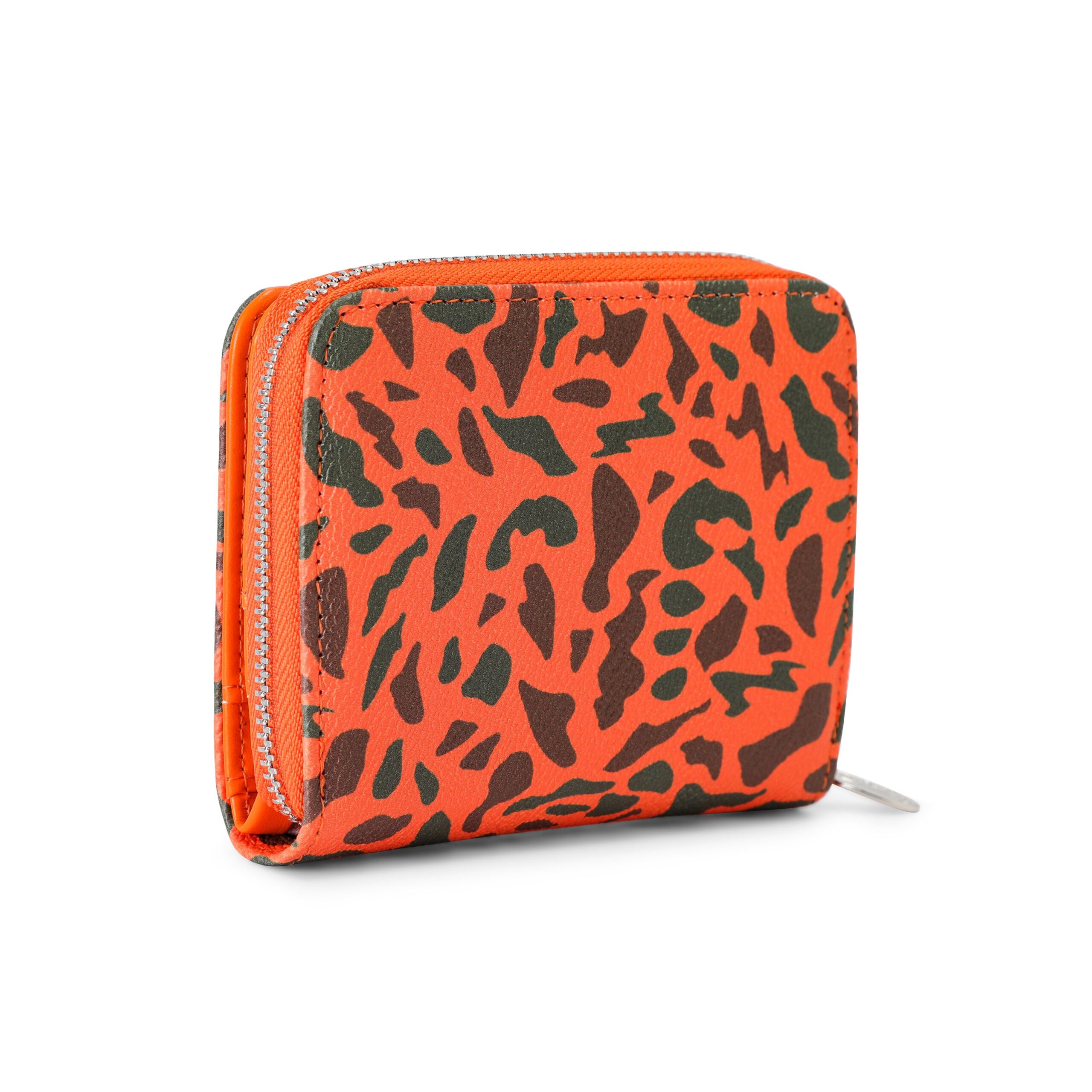 Orange Camo Print Zip-Up Wallet - Image 5