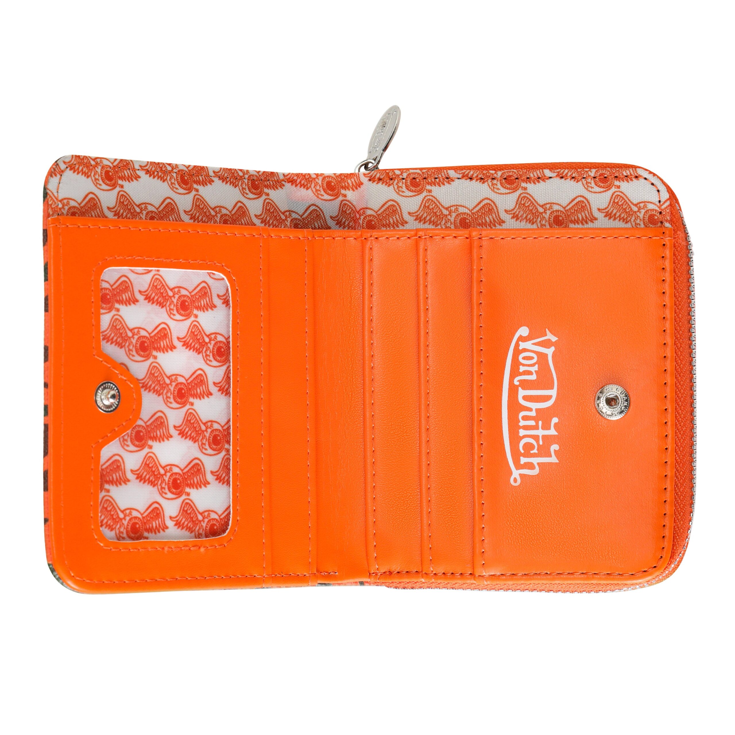 Orange Camo Print Zip-Up Wallet - Image 2