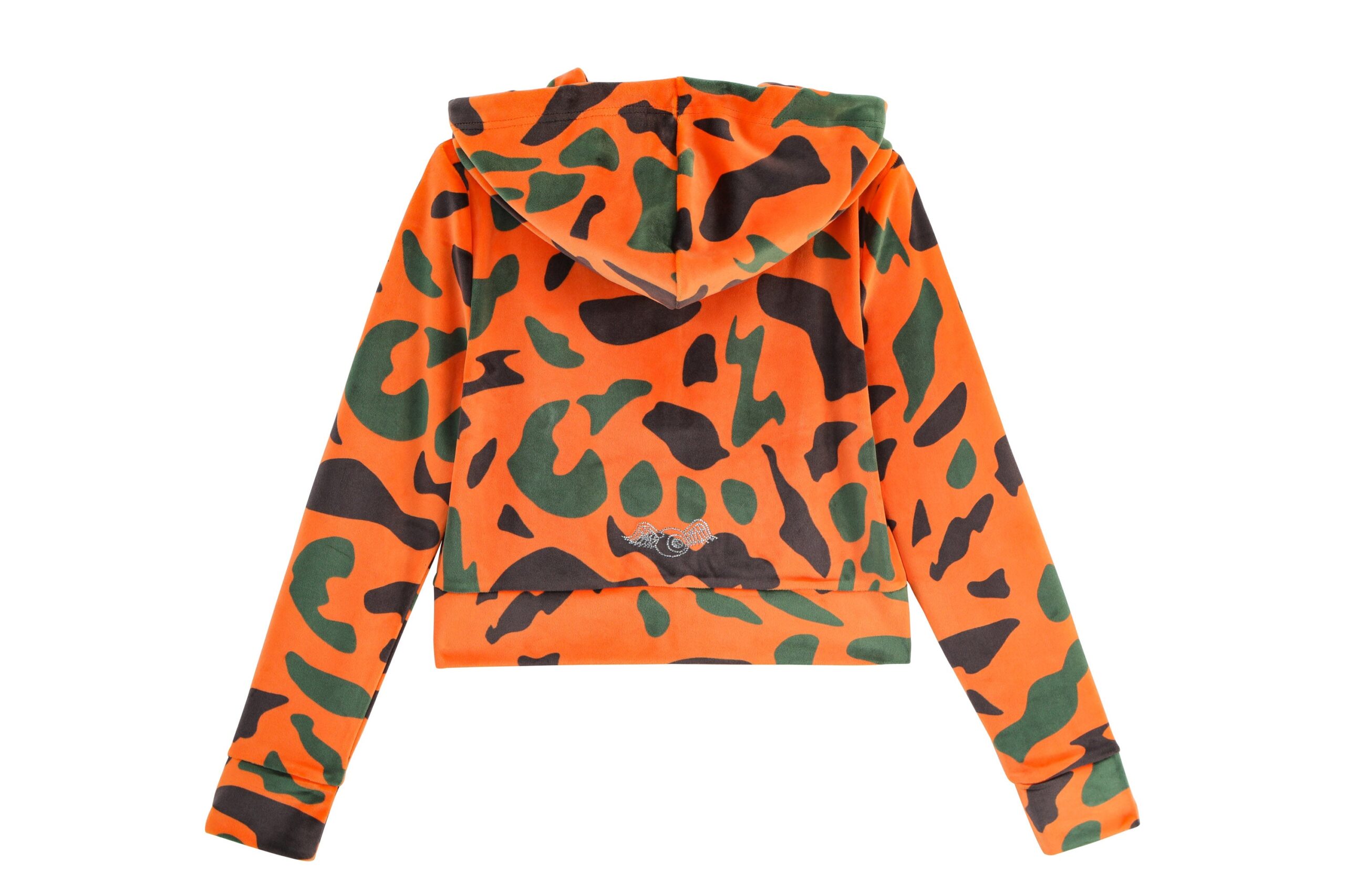 Velour Zip Up - Orange Camo - Image 3