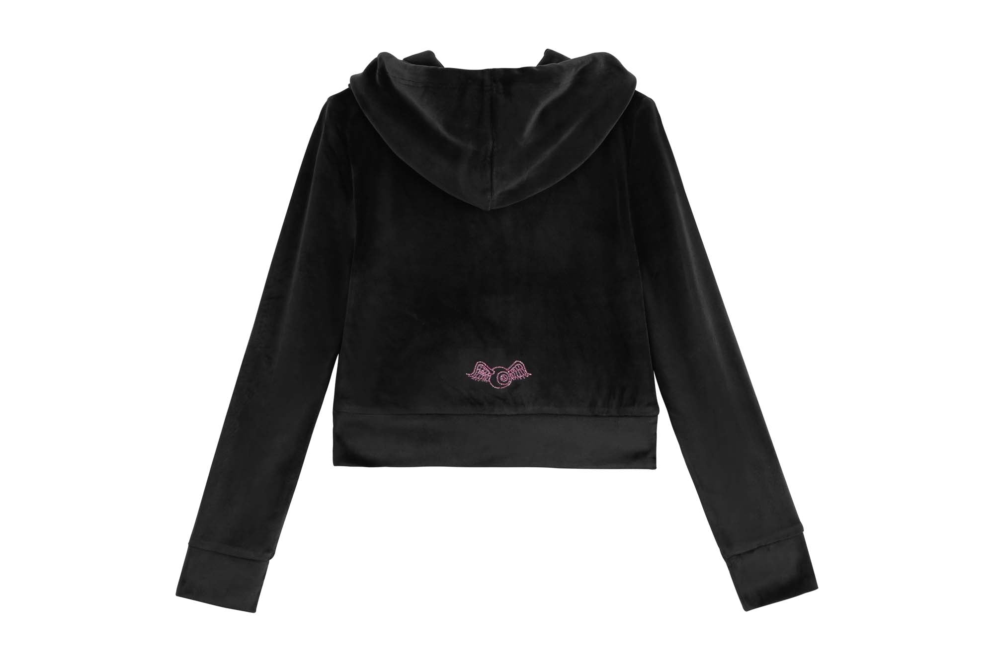 Velour Zip Up - Black - Image 4