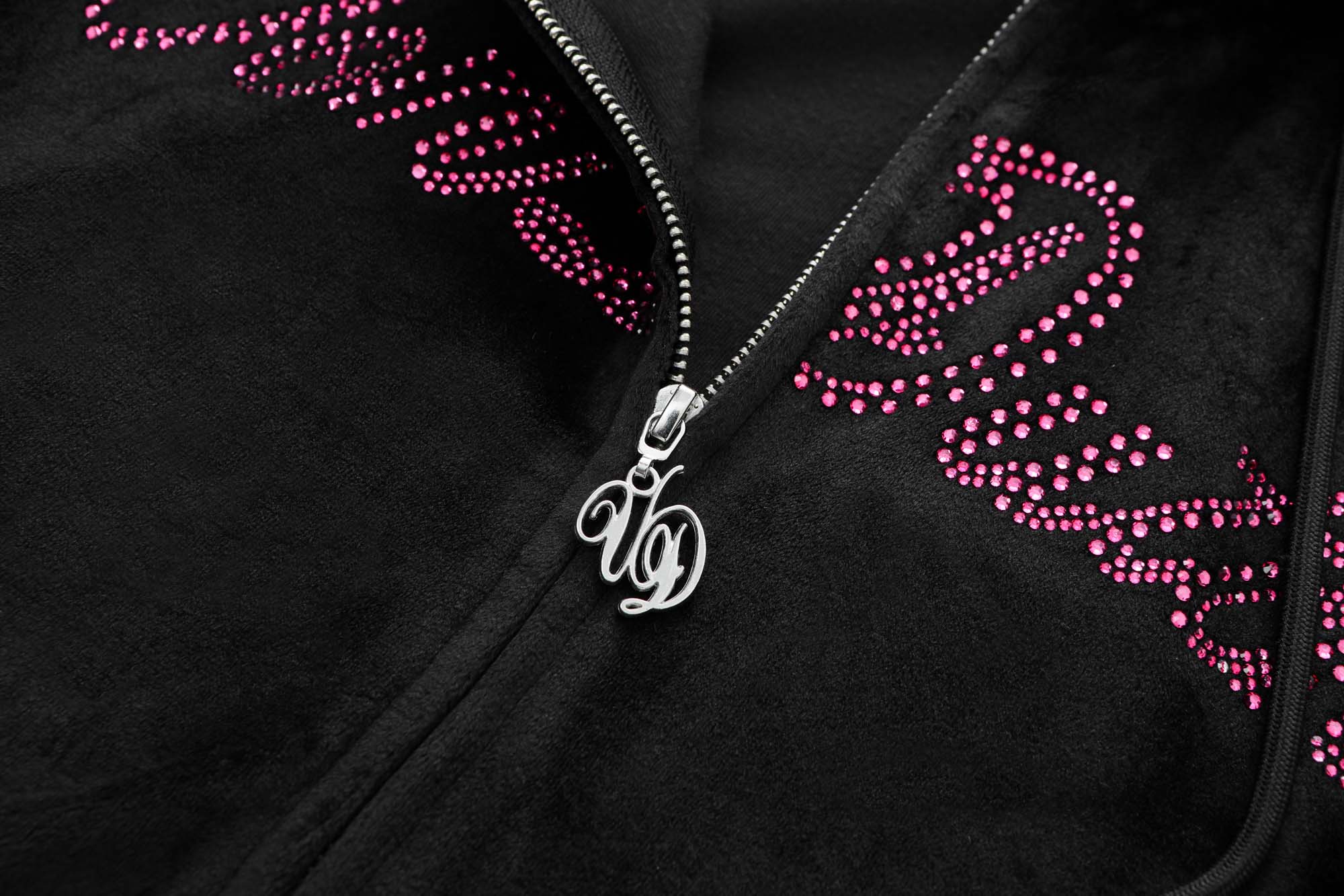 Velour Zip Up - Black - Image 7