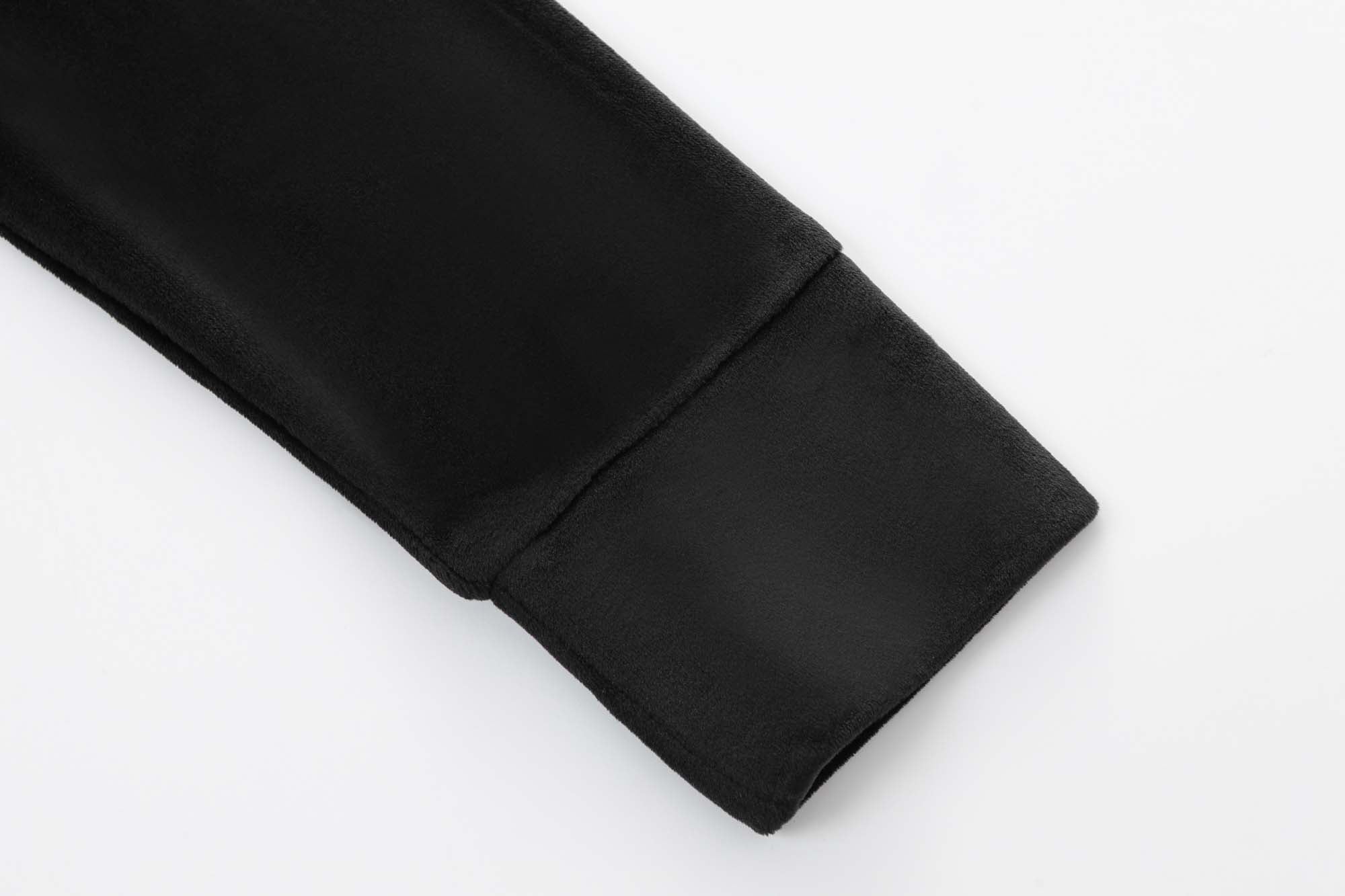 Velour Zip Up - Black - Image 10