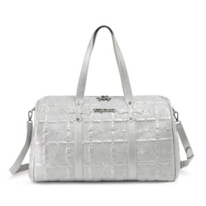 Von Dutch Embroidered Chopper Duffle Bag - Silver