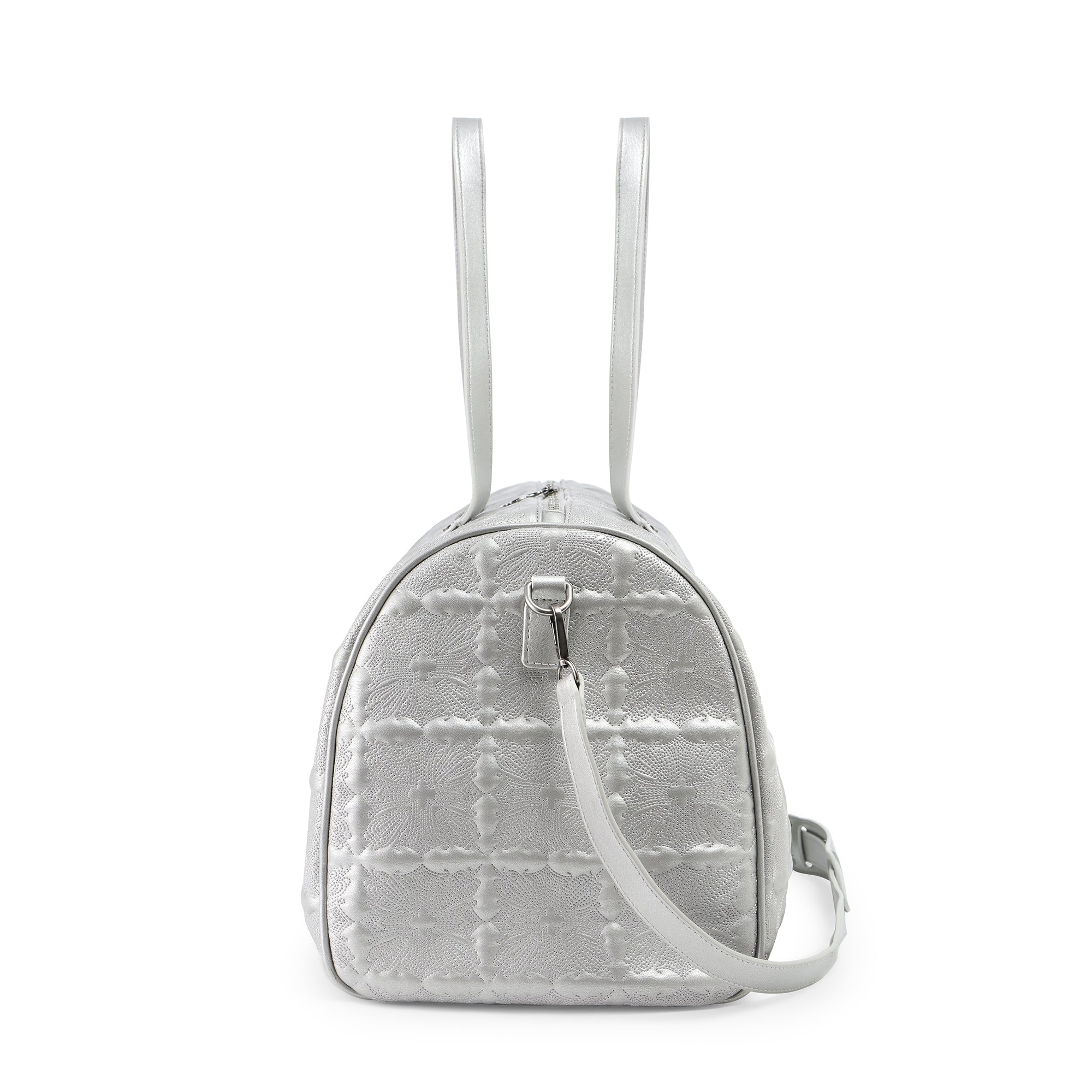 Von Dutch Embroidered Chopper Duffle Bag - Silver - Image 4