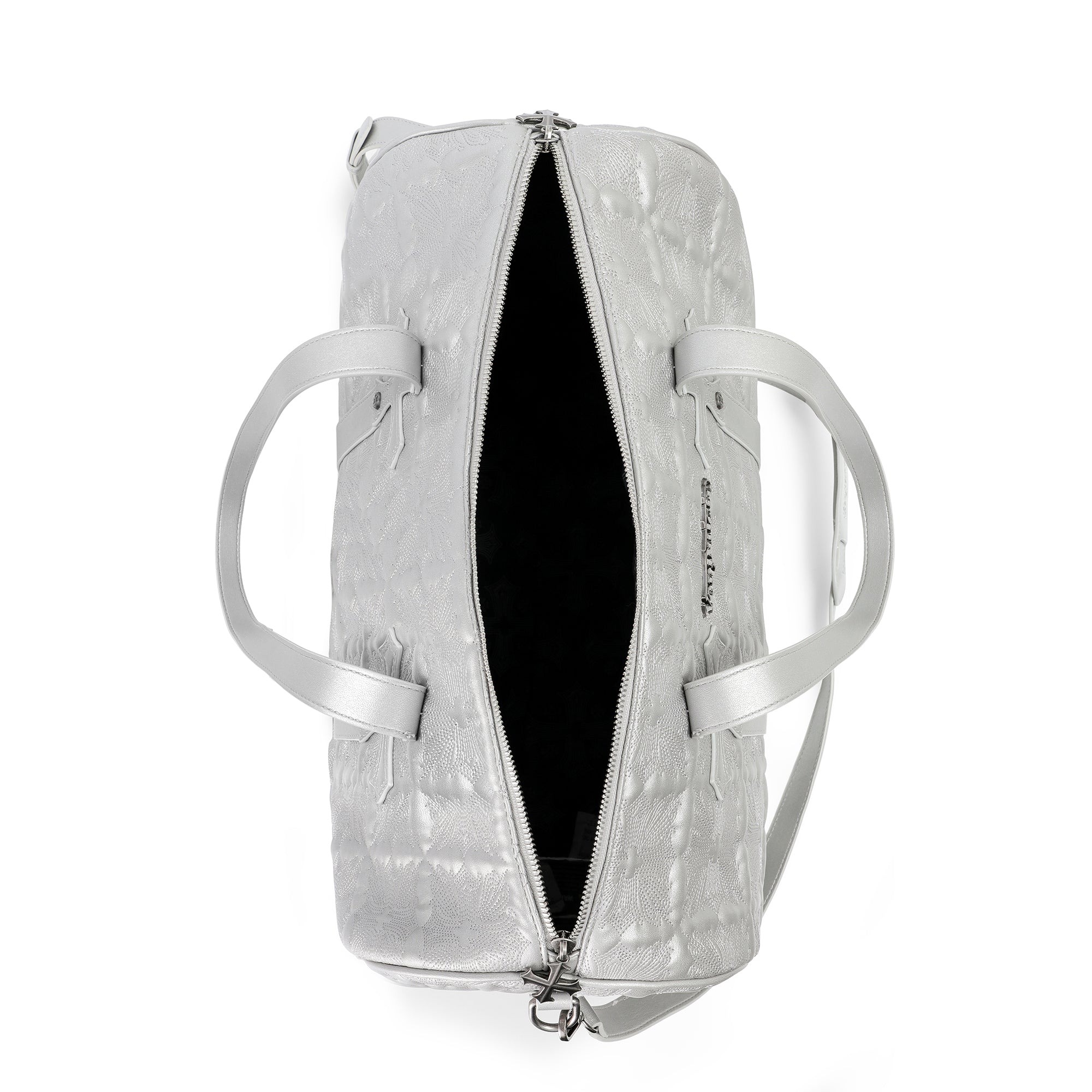 Von Dutch Embroidered Chopper Duffle Bag - Silver - Image 5