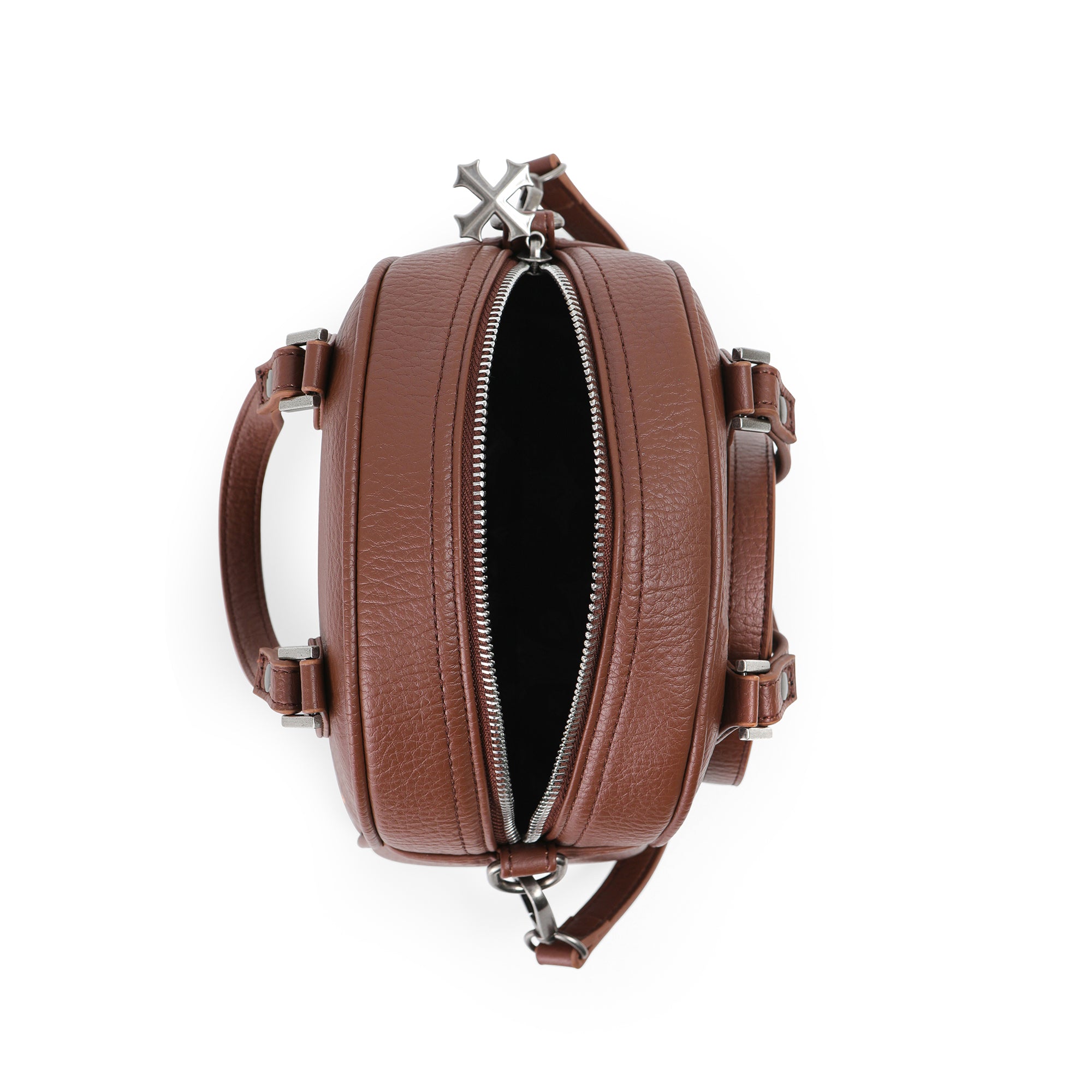 Von Dutch Chopper Cross Bowling Bag - Brown & Cream Orange - Image 5