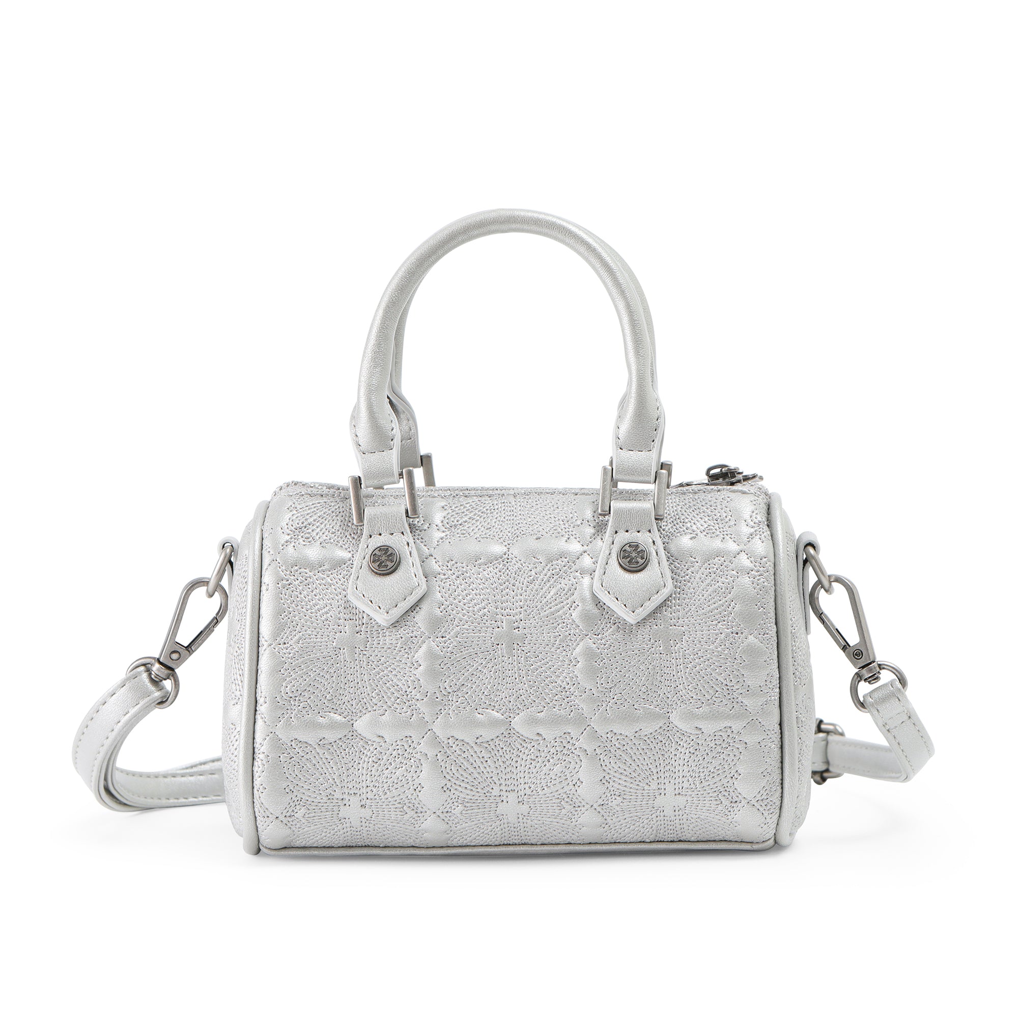 Von Dutch Embroidered Chopper Hanna Bag - Silver - Image 3