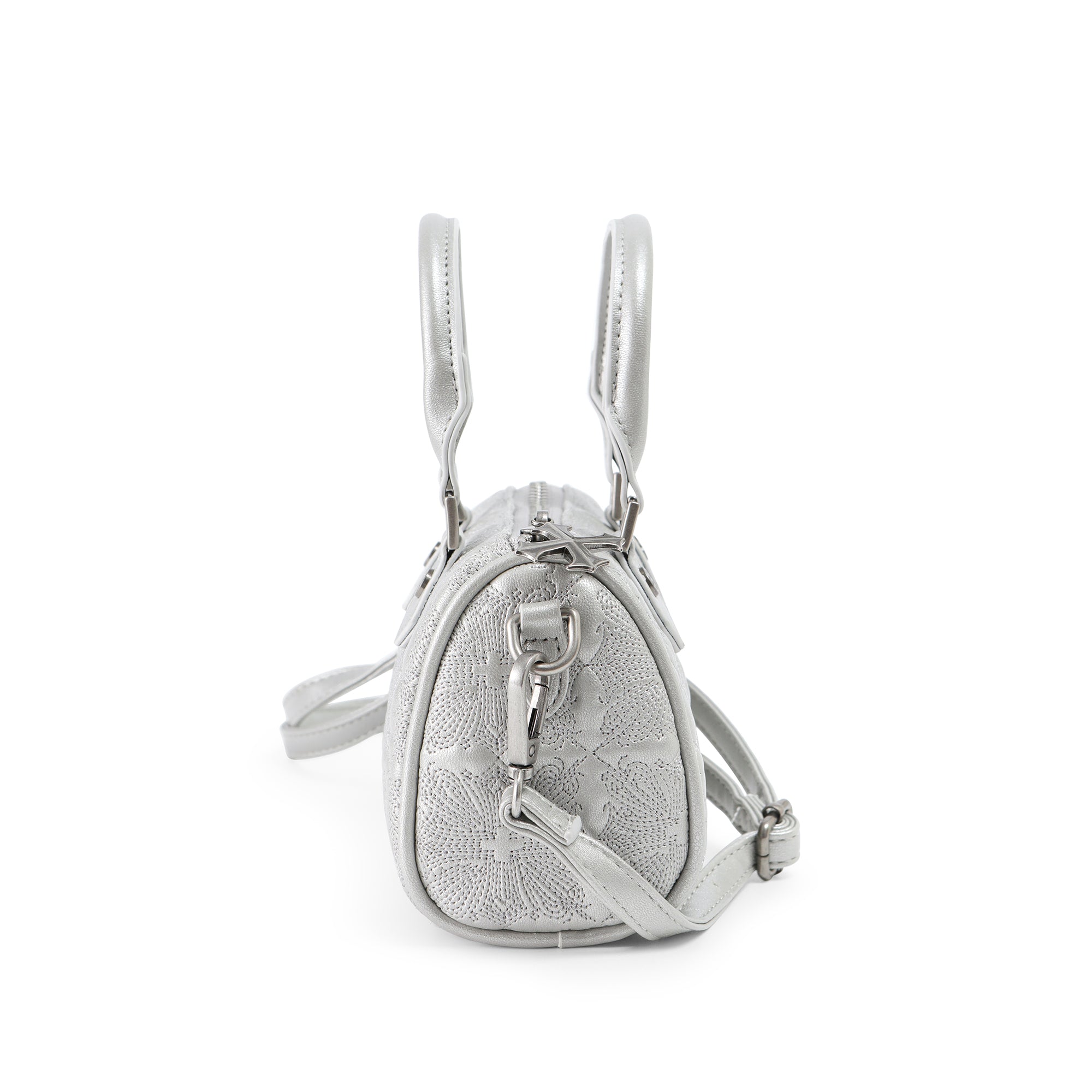 Von Dutch Embroidered Chopper Hanna Bag - Silver - Image 4