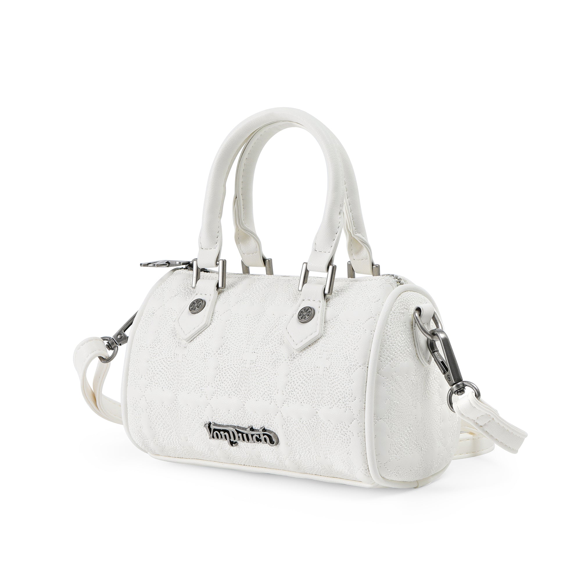 Von Dutch Embroidered Chopper Hanna Bag - White - Image 2