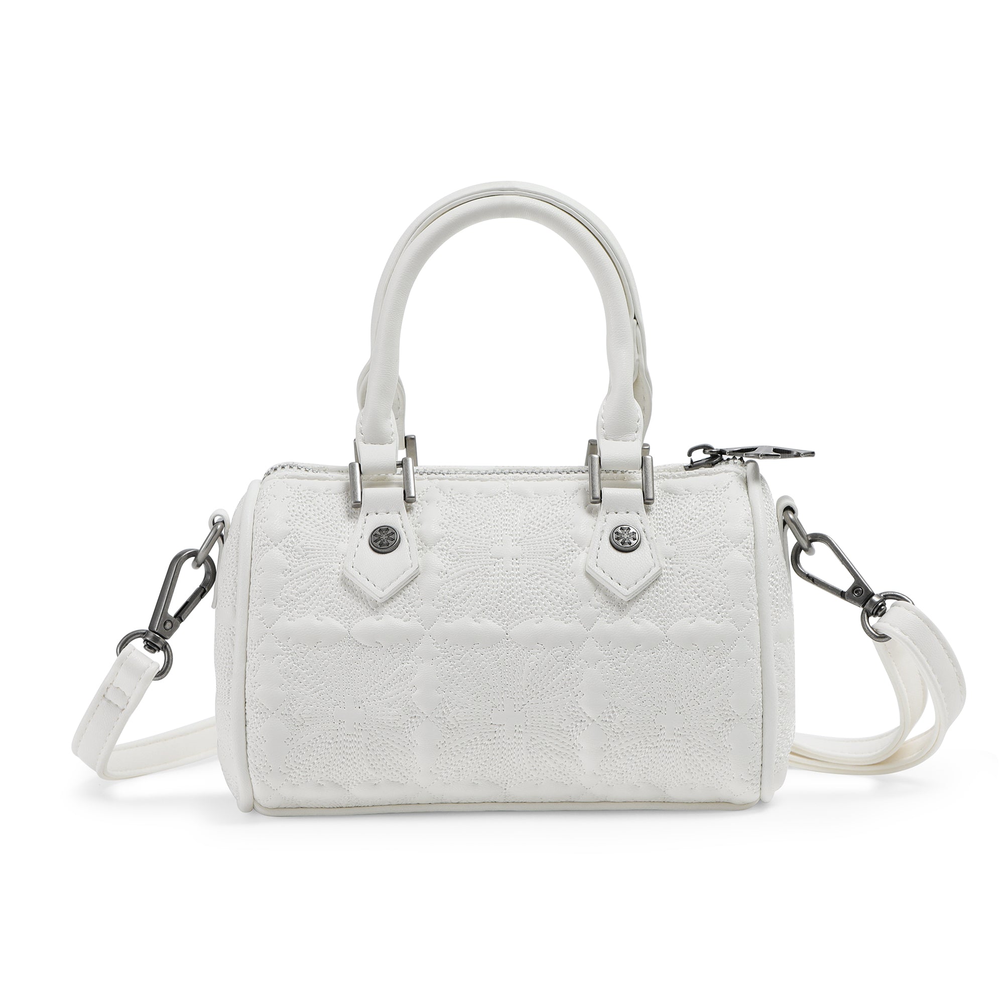 Von Dutch Embroidered Chopper Hanna Bag - White - Image 3