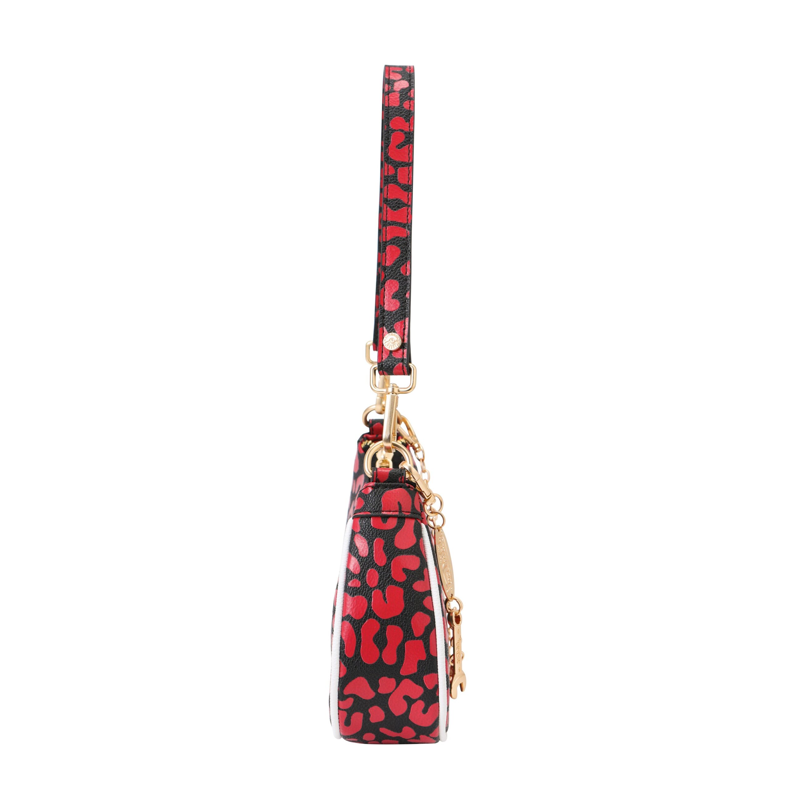 Von Dutch Red Cheetah Shoulder Bag - Image 4