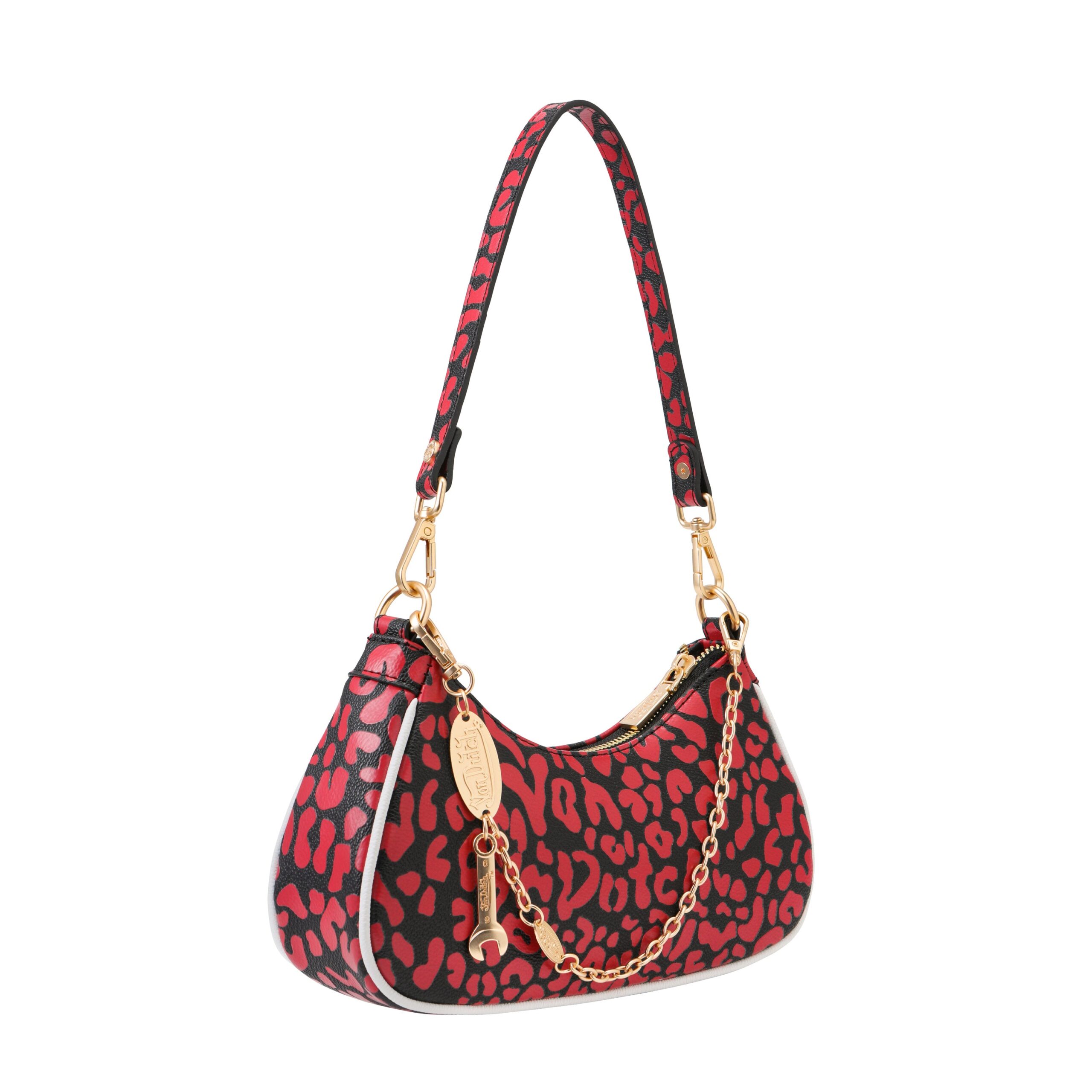 Von Dutch Red Cheetah Shoulder Bag - Image 5