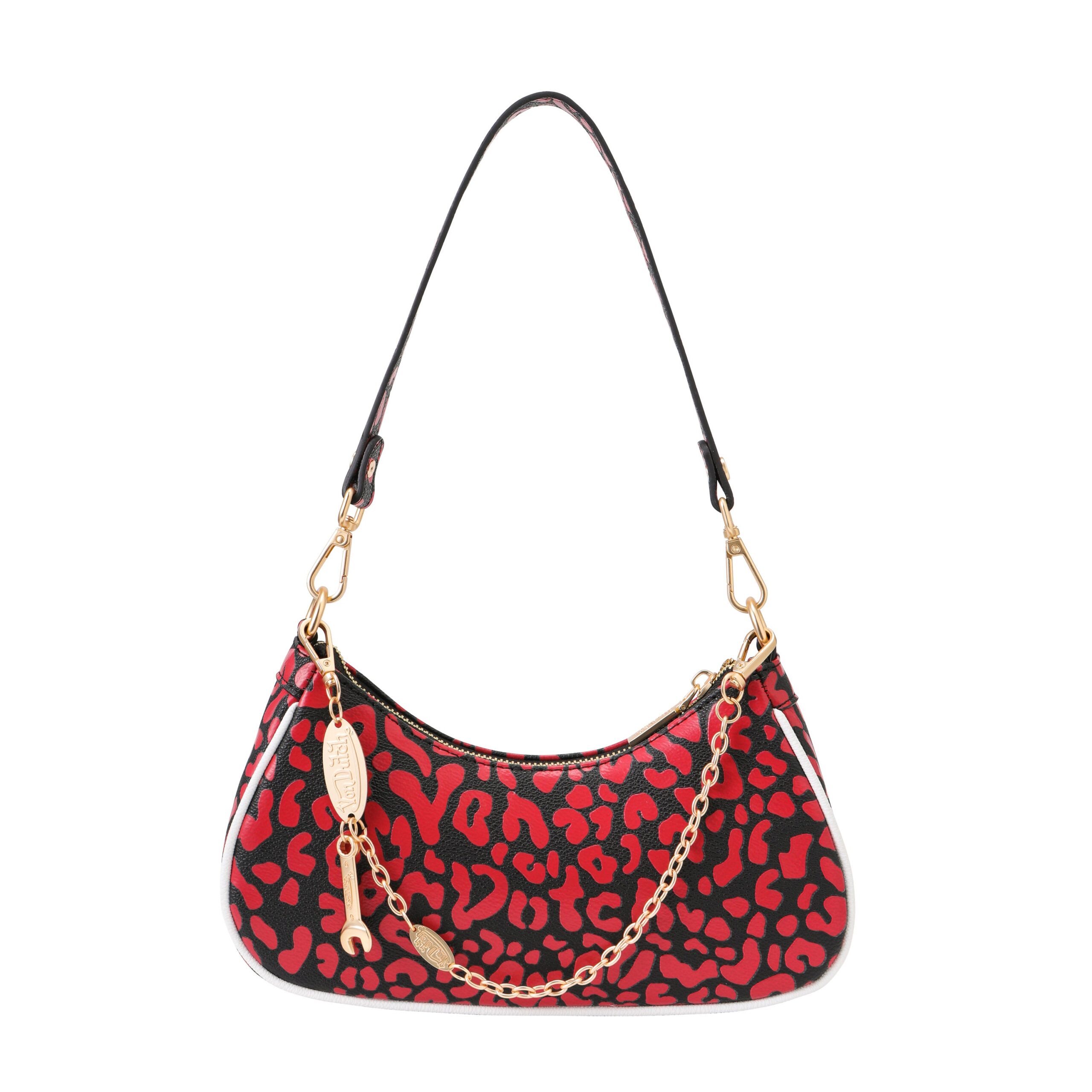 Von Dutch Red Cheetah Shoulder Bag - Image 3