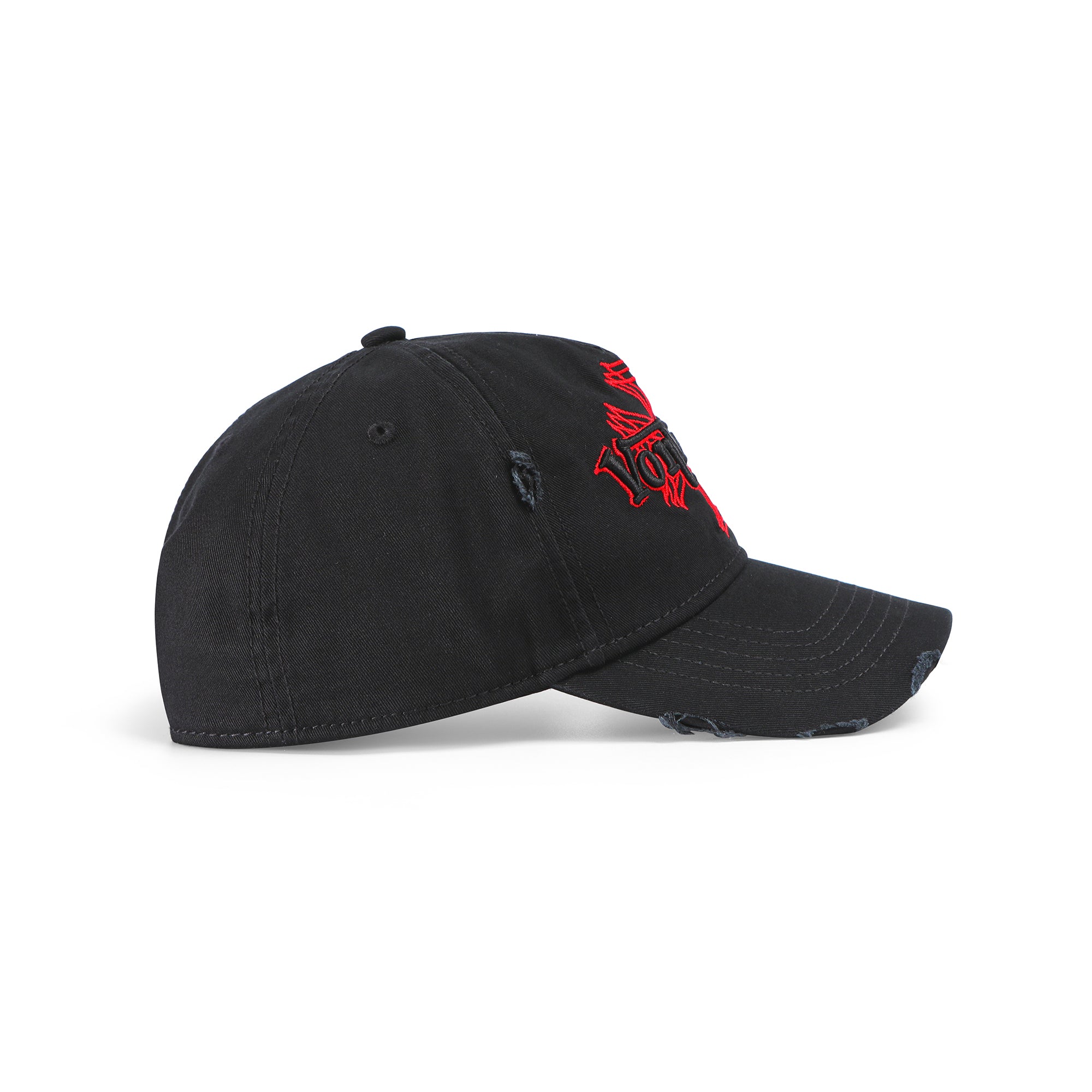 Von Dutch MotoCross Strapback Hat - Black & Red - Image 3