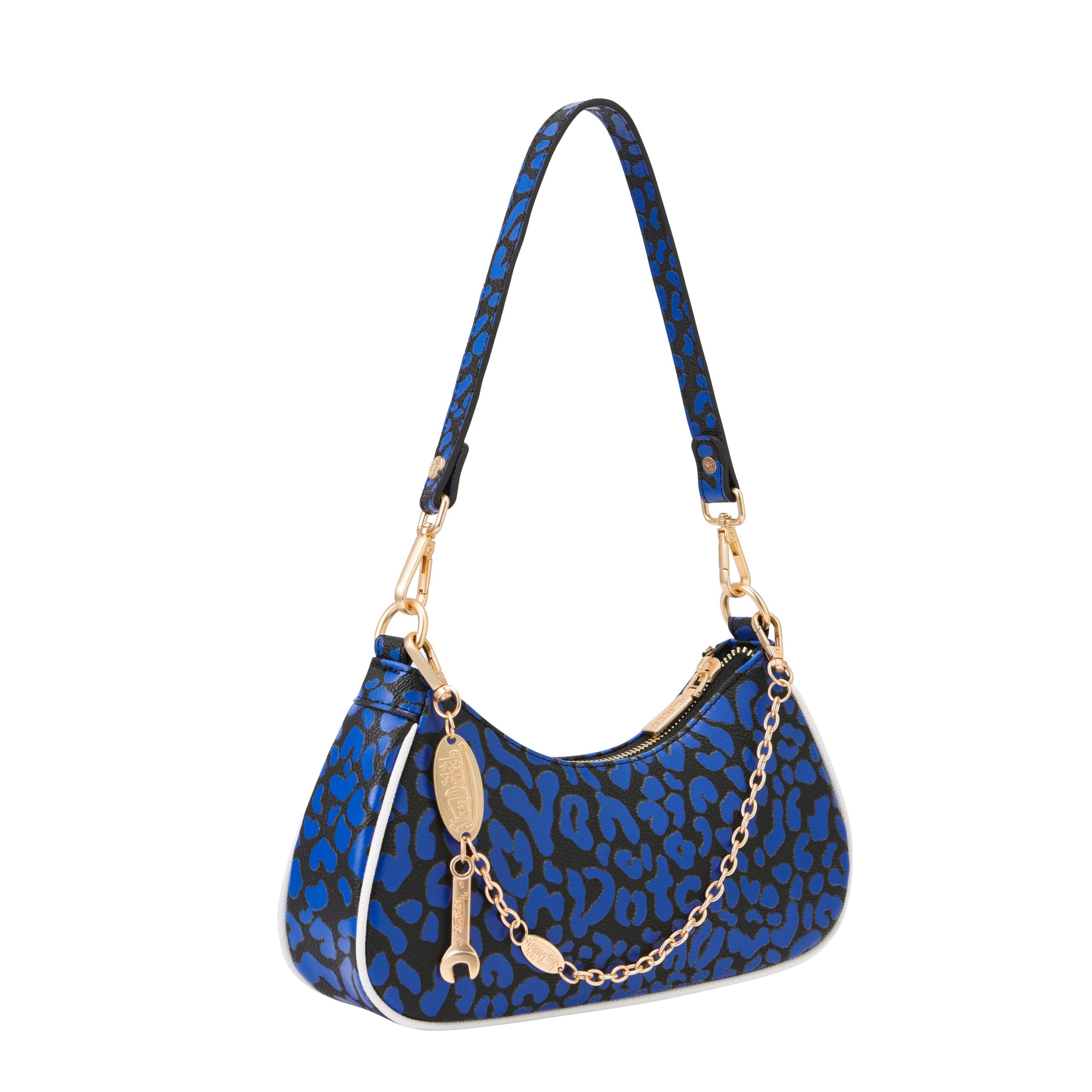 Von Dutch Blue Cheetah Shoulder Bag - Image 4