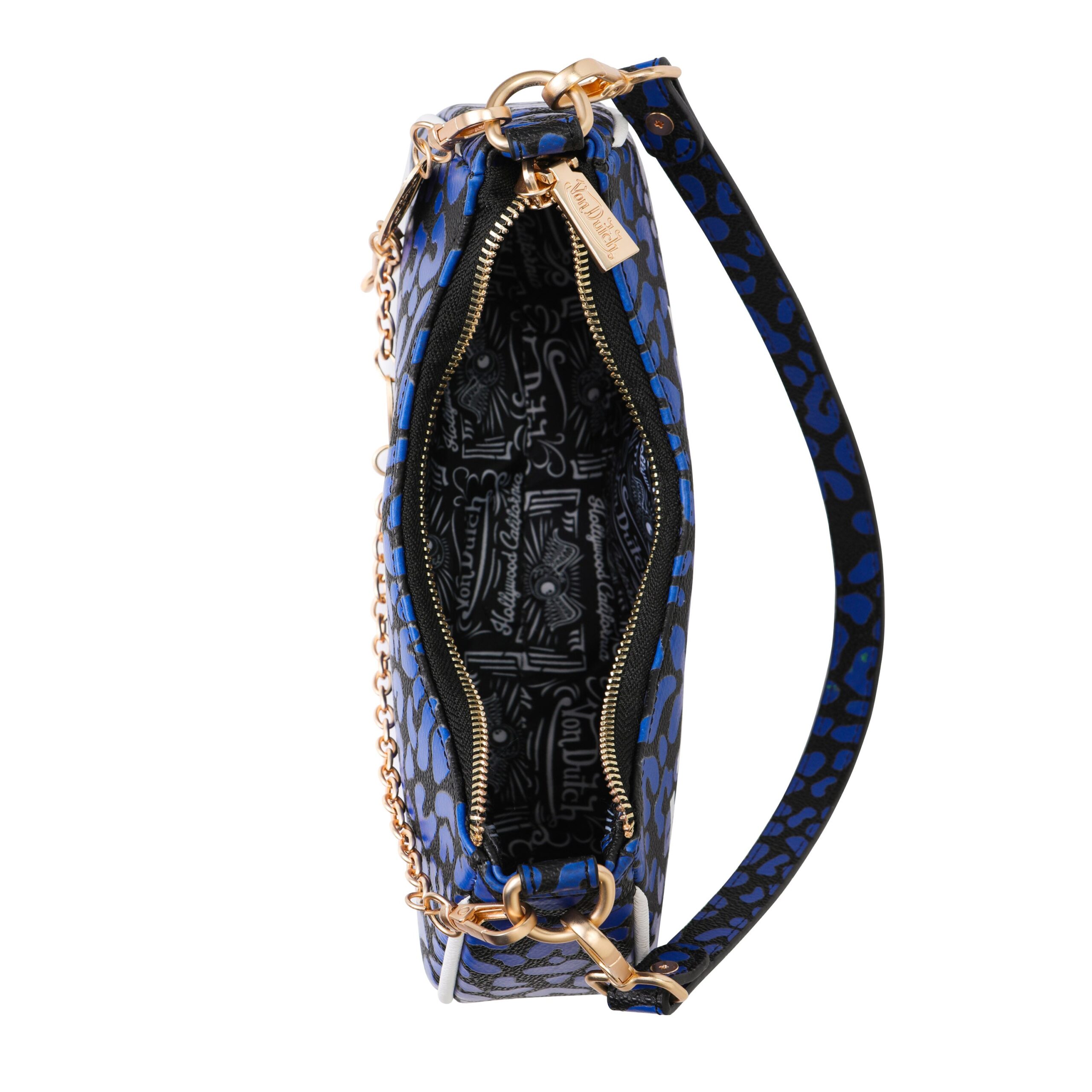 Von Dutch Blue Cheetah Shoulder Bag - Image 7