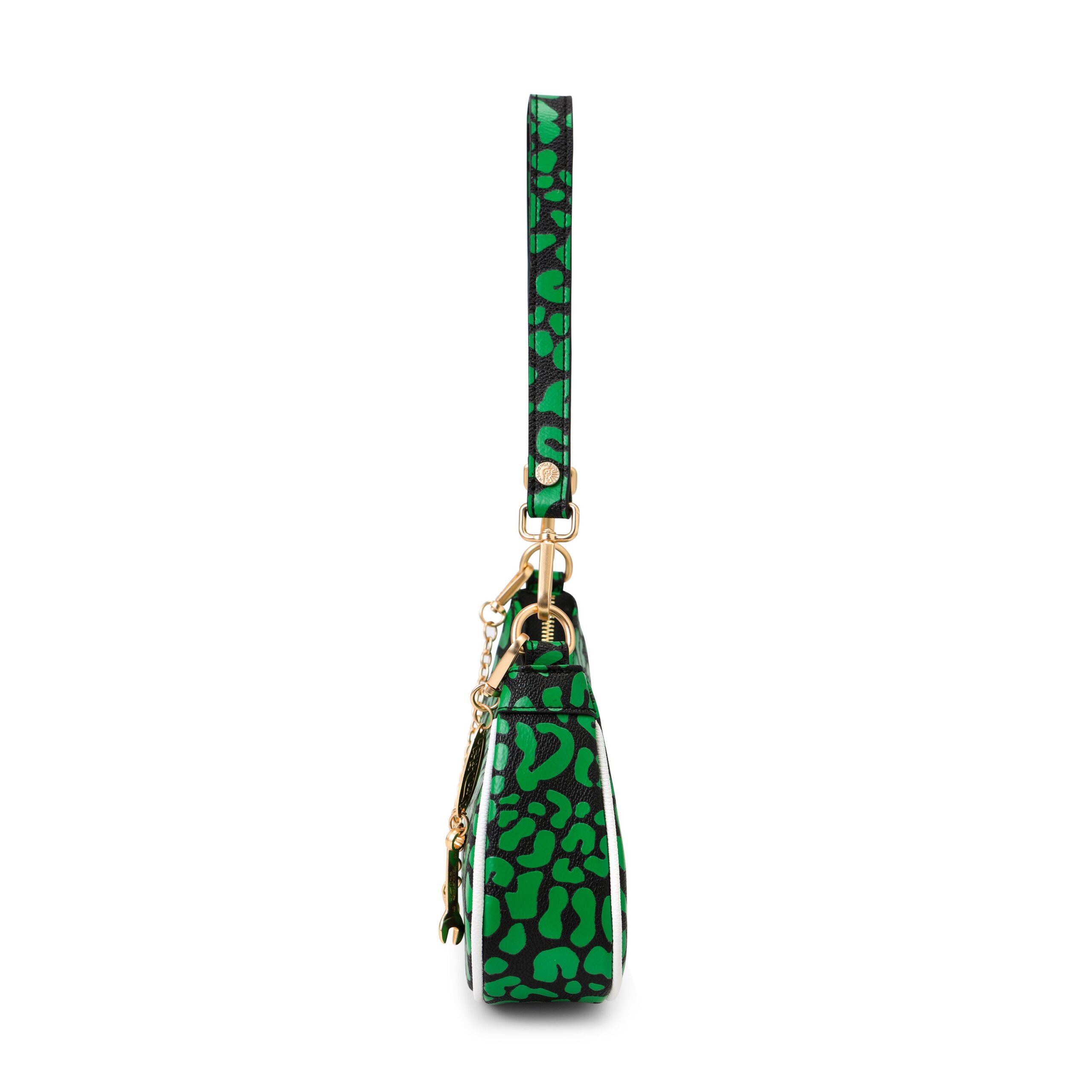 Von Dutch Lime Green Cheetah Shoulder Bag - Image 6