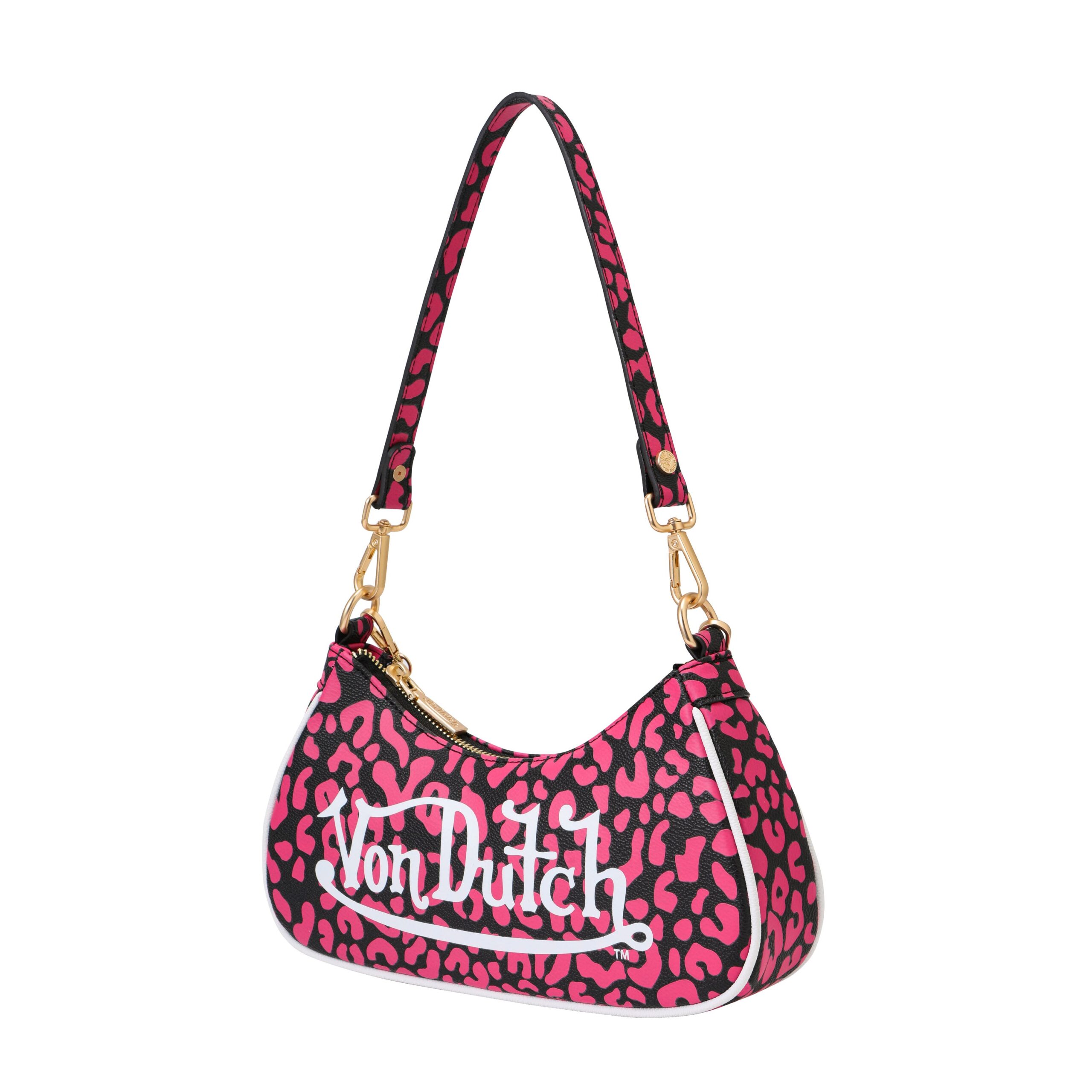 Von Dutch Hot Pink Cheetah Shoulder Bag - Image 2