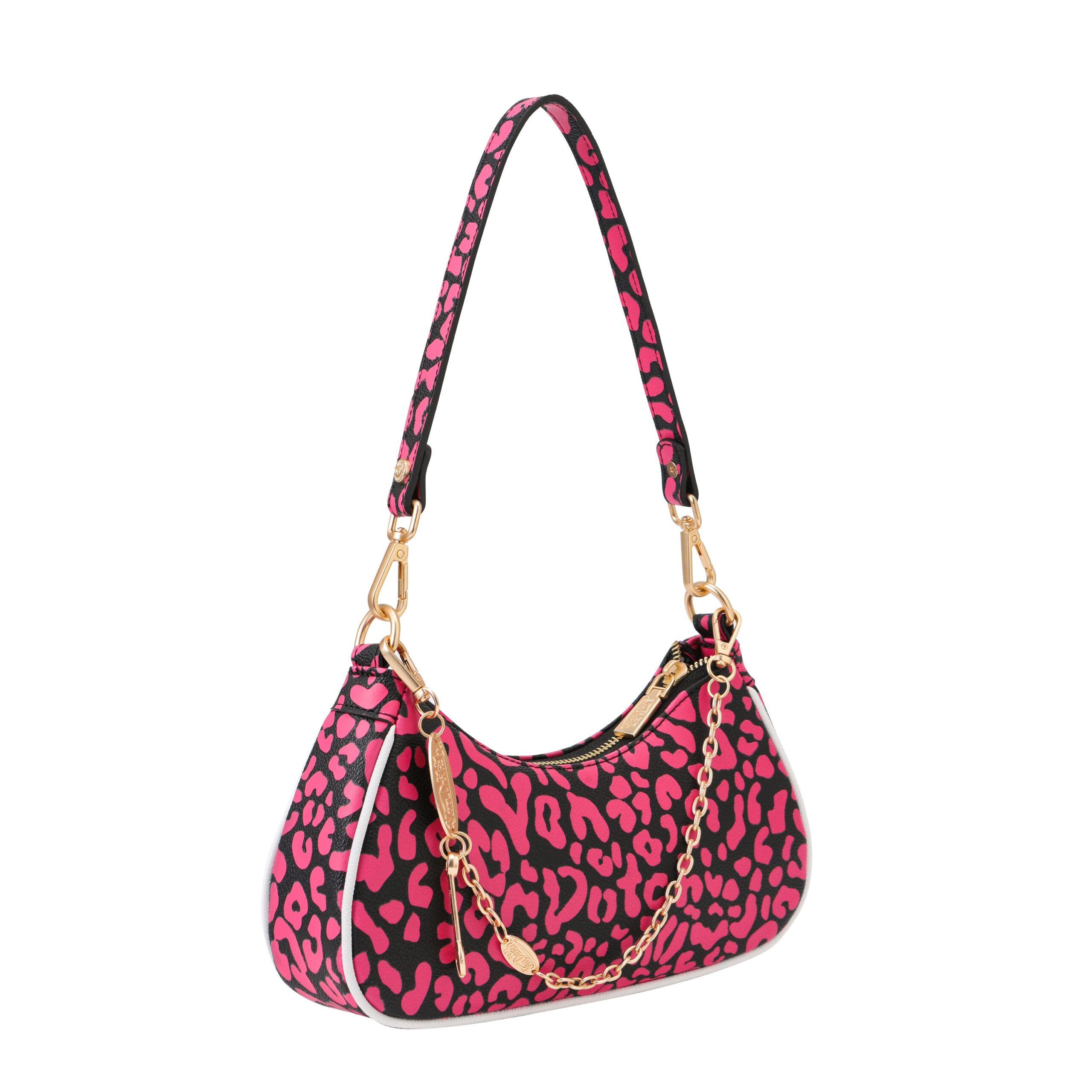 Von Dutch Hot Pink Cheetah Shoulder Bag - Image 4