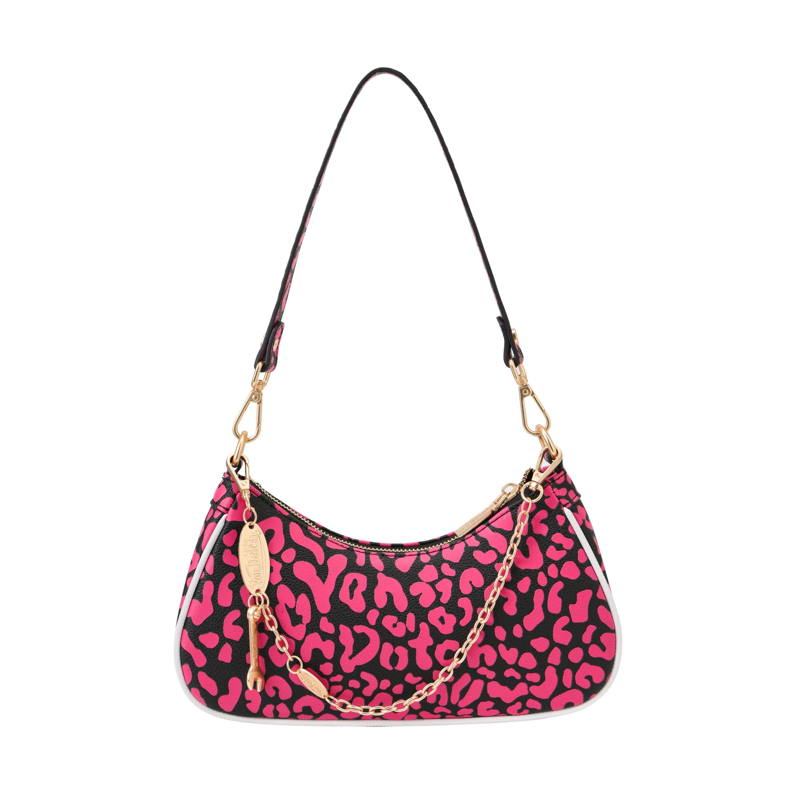 Von Dutch Hot Pink Cheetah Shoulder Bag - Image 5