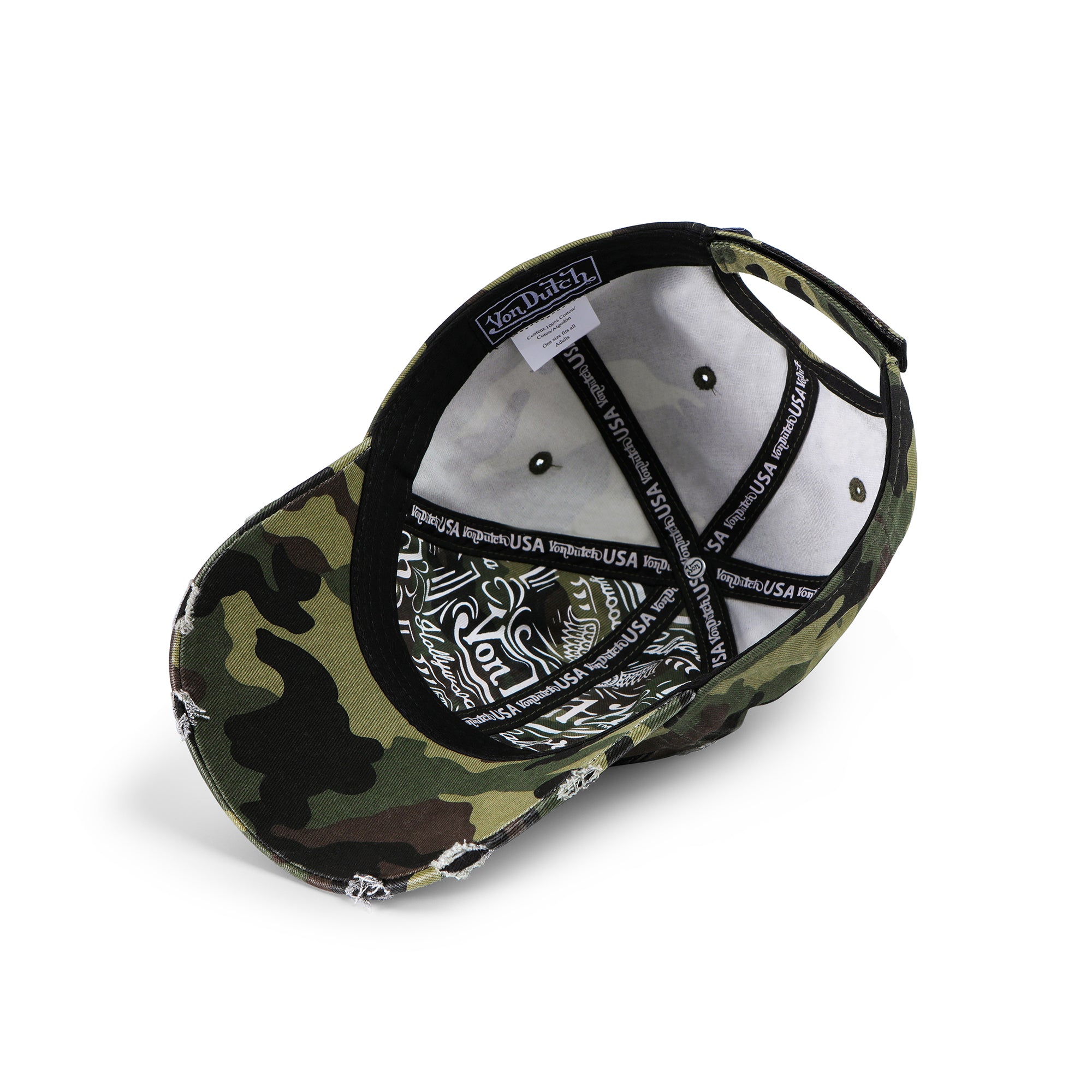 Von Dutch MotoCross Strapback Hat - Camo - Image 5